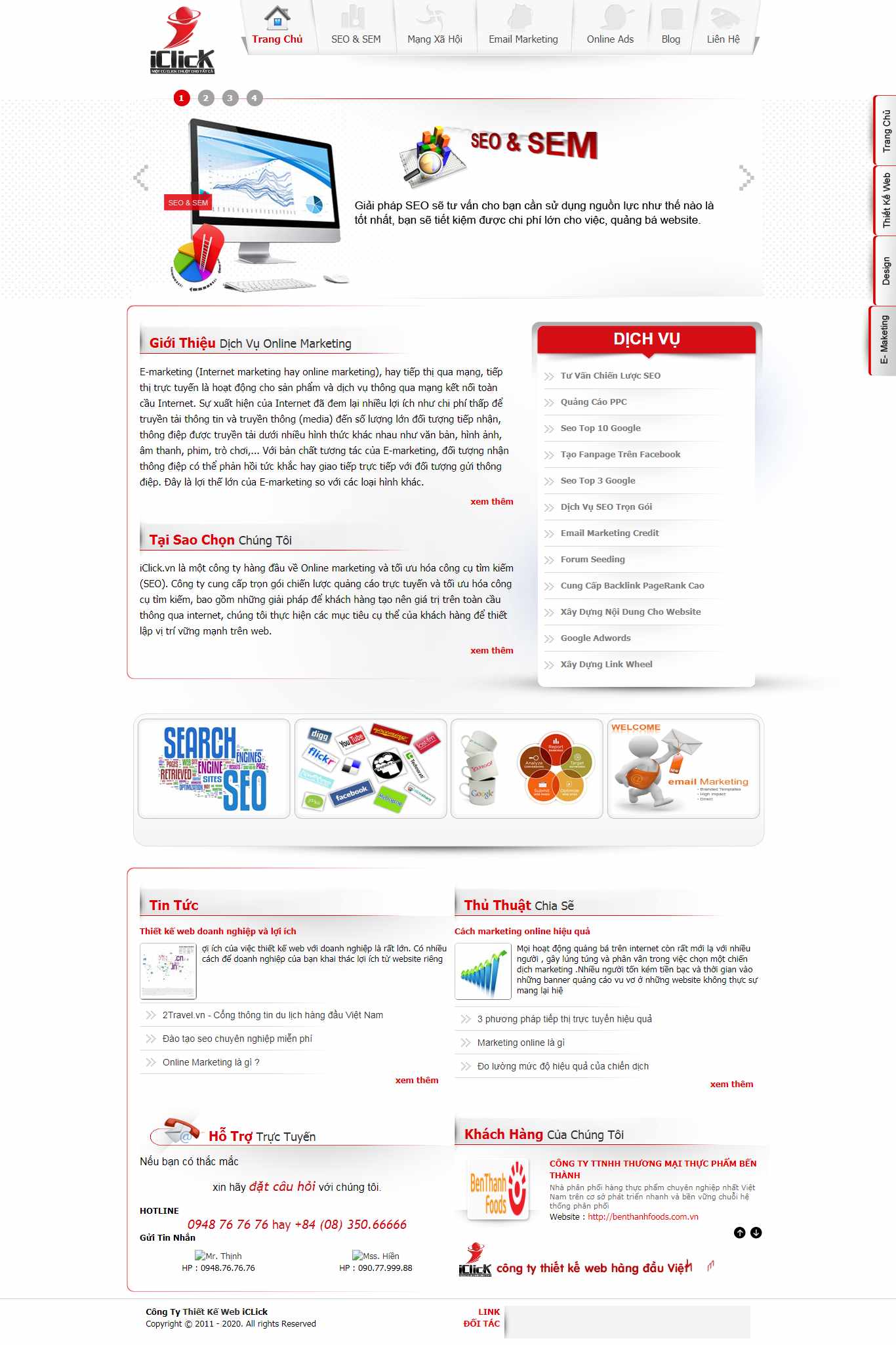 Thiết kế Website quảng cáo trực tuyến - seo.iclick.vn - VietWebGroup.Vn