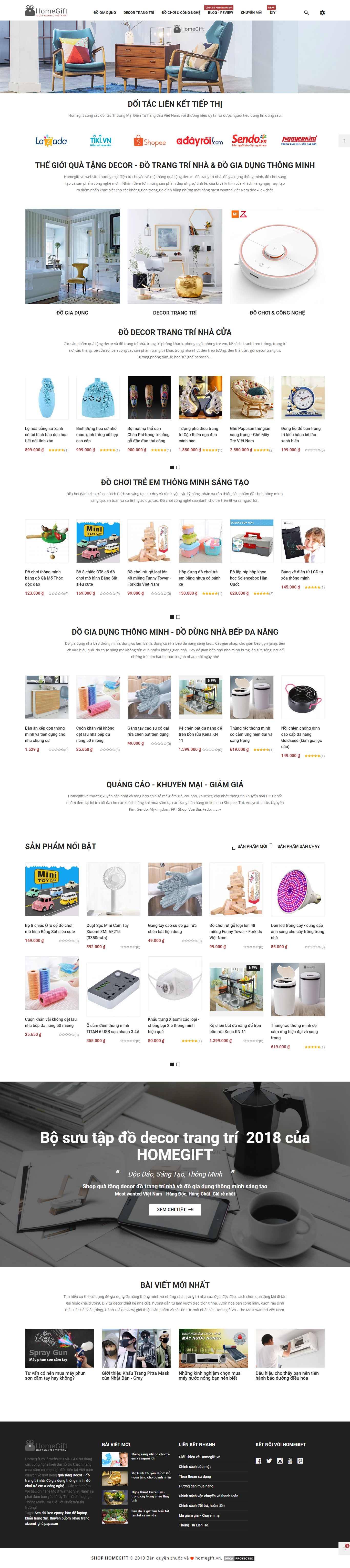 Thiết kế Website shop quà tặng - homegift.vn - VietWebGroup.Vn