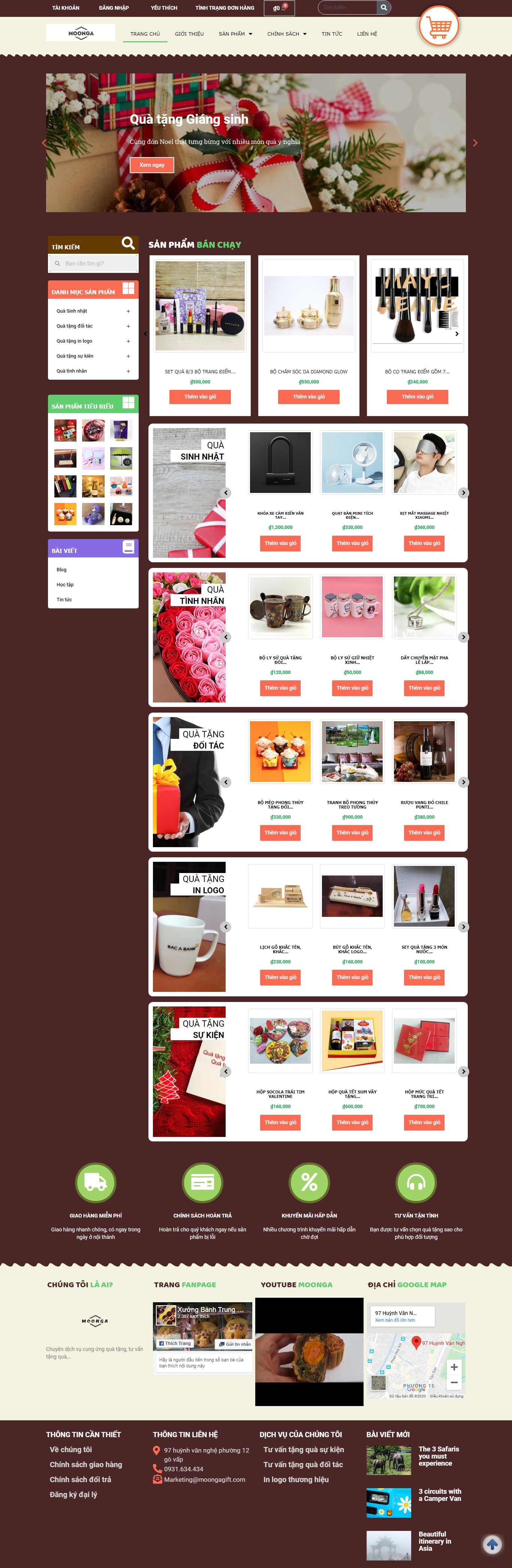 Thiết kế Website shop quà tặng - moongagift.com - VietWebGroup.Vn