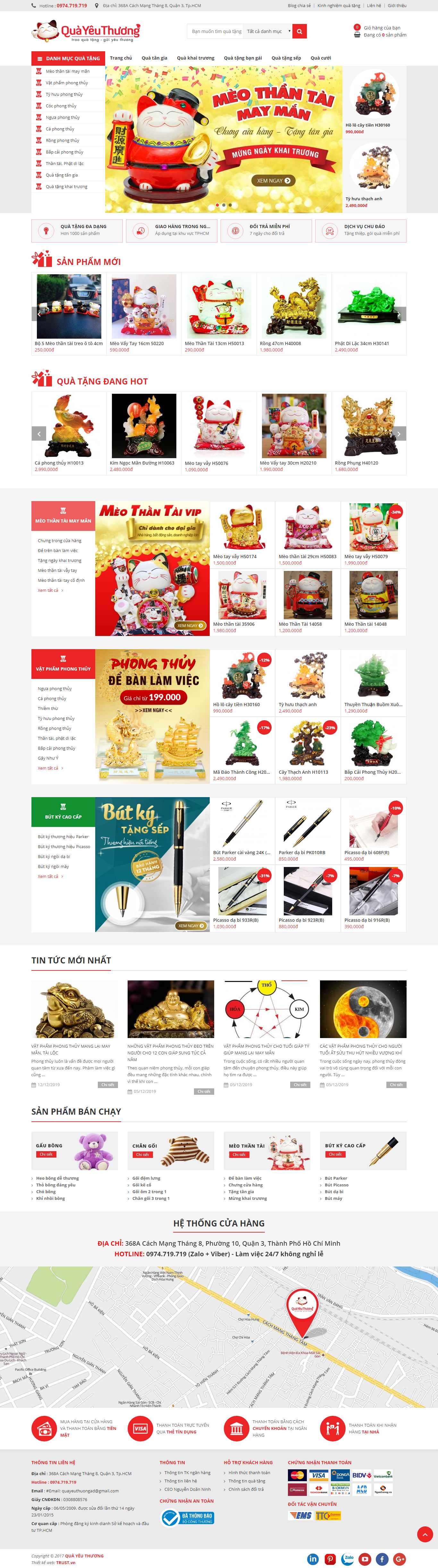 Thiết kế Website shop quà tặng - quayeuthuong.vn - VietWebGroup.Vn