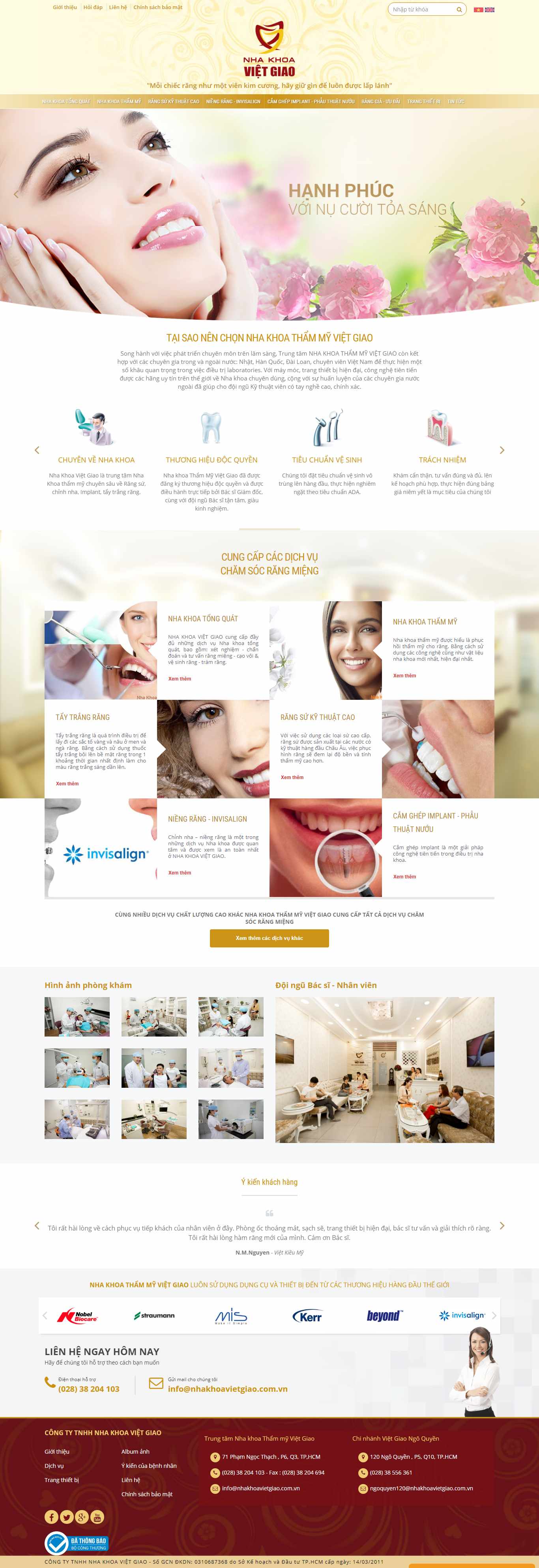 Thiết kế Website phòng khám nha khoa - nhakhoavietgiao.com.vn - VietWebGroup.Vn