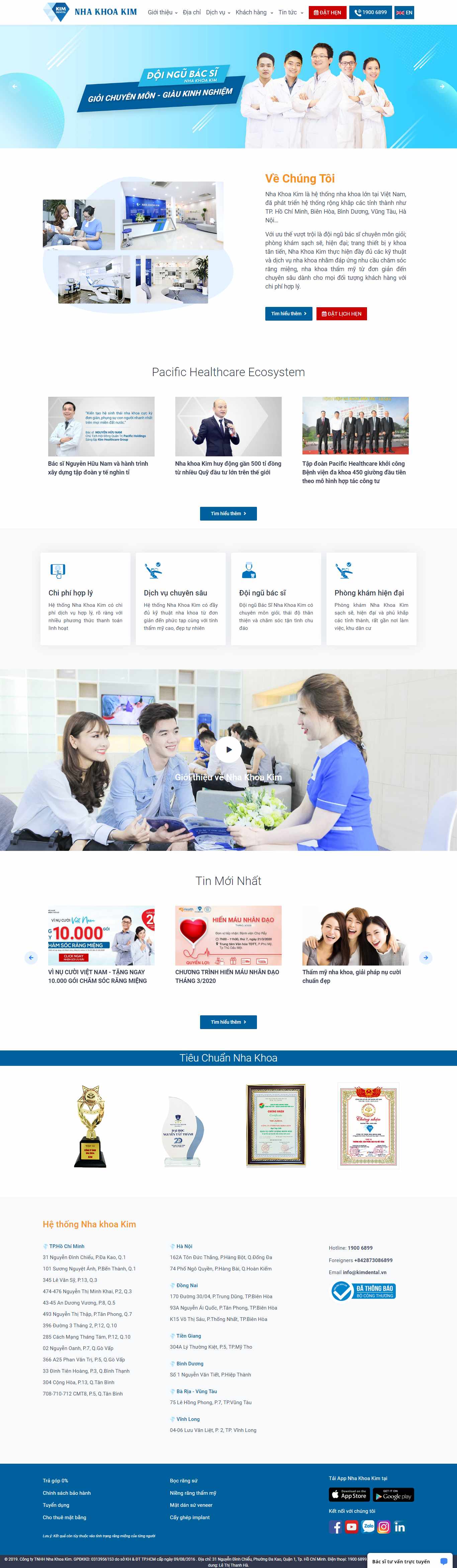 Thiết kế Website phòng khám nha khoa - nhakhoakim.com - VietWebGroup.Vn