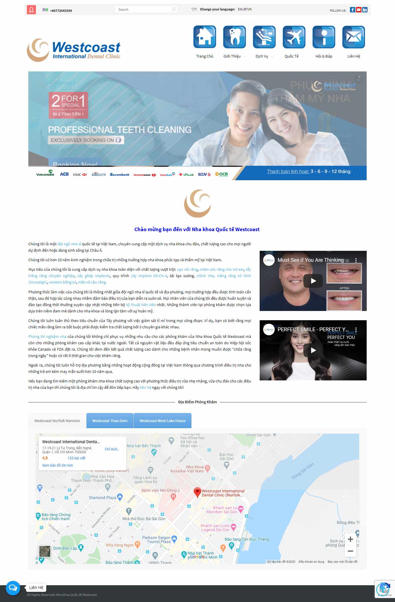Thiết kế Website phòng khám nha khoa - nhakhoawestcoast.vn - VietWebGroup.Vn