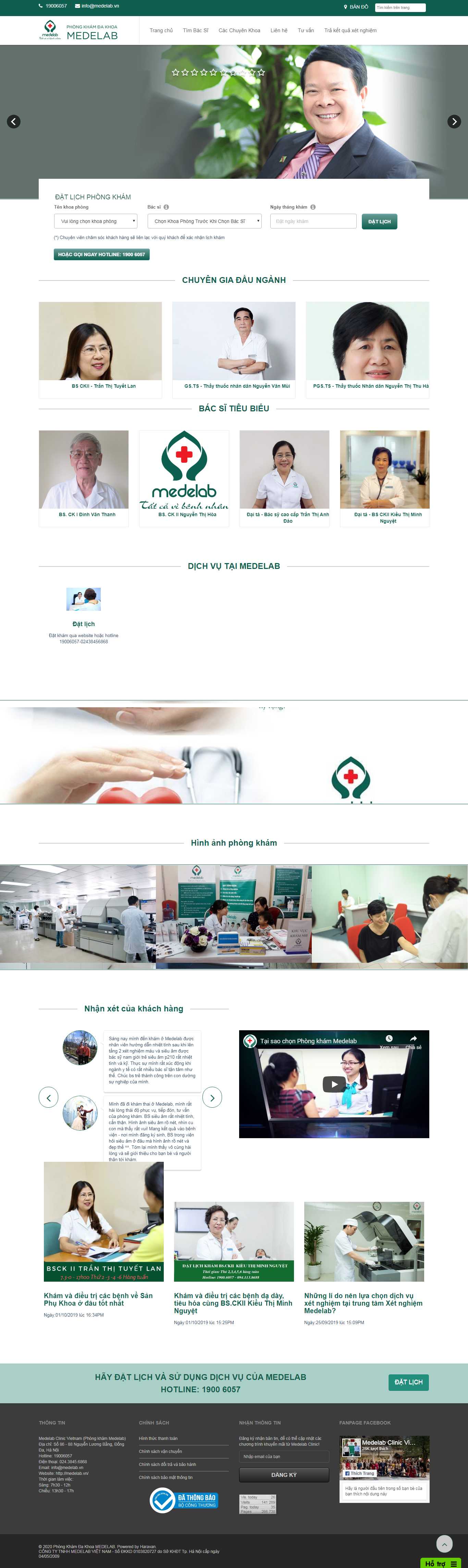 Thiết kế Website phòng khám đa khoa - medelab.vn - VietWebGroup.Vn