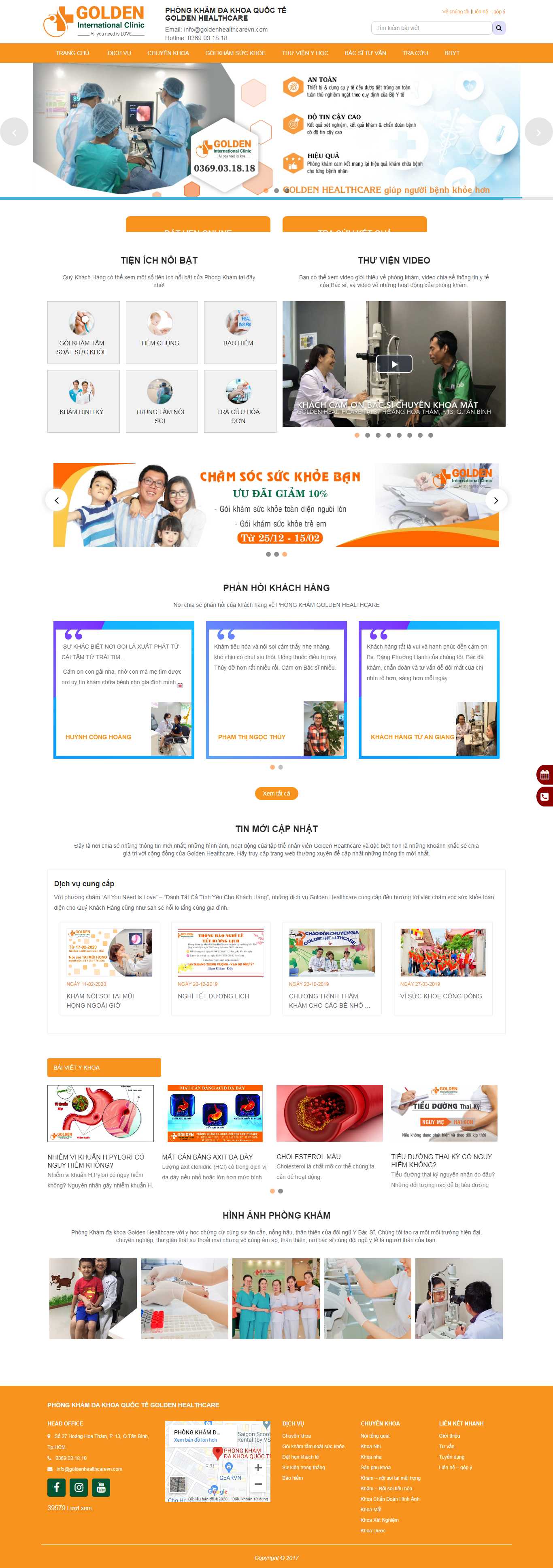 Thiết kế Website phòng khám đa khoa - goldenhealthcarevn.com - VietWebGroup.Vn