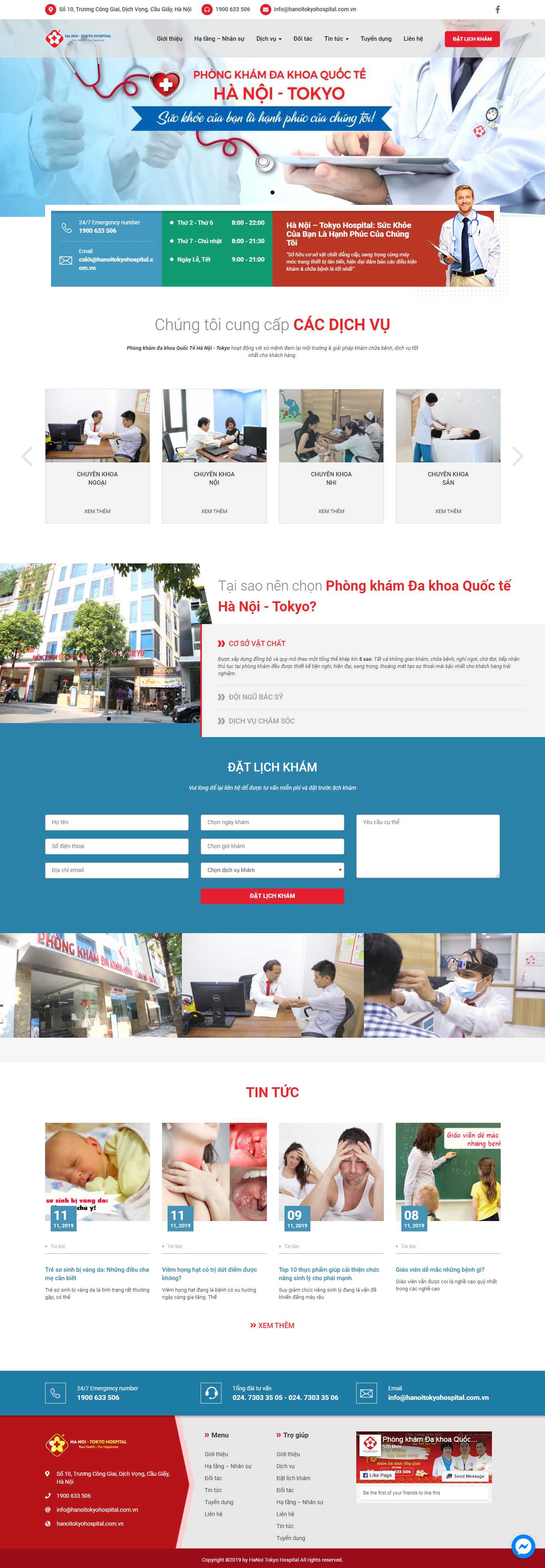 Thiết kế Website phòng khám đa khoa - hanoitokyohospital.com.vn - VietWebGroup.Vn