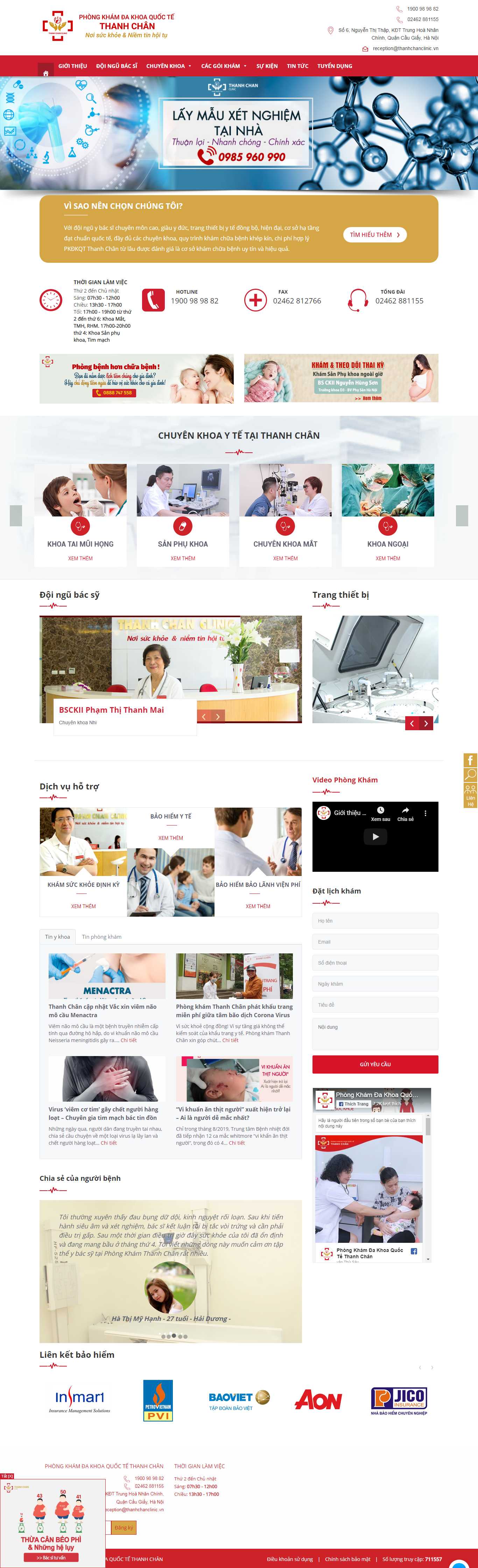 Thiết kế Website phòng khám đa khoa - phongkhamthanhchan.vn - VietWebGroup.Vn
