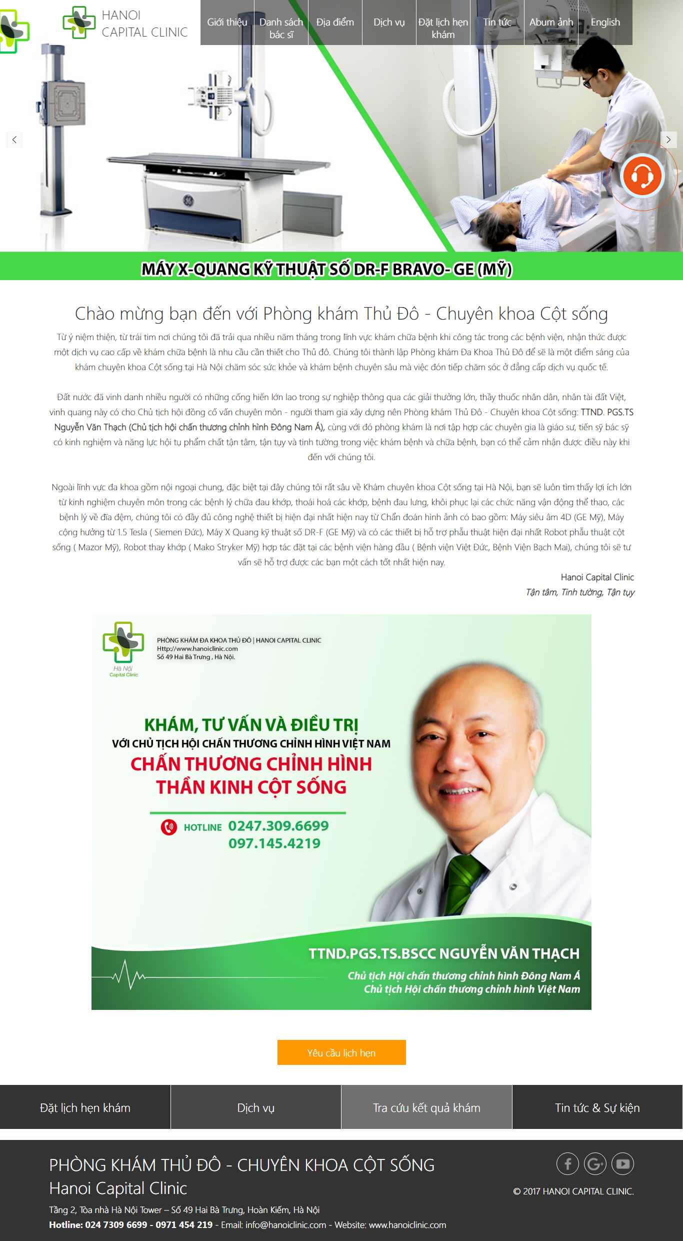 Thiết kế Website phòng khám tư nhân - hanoiclinic.com - VietWebGroup.Vn