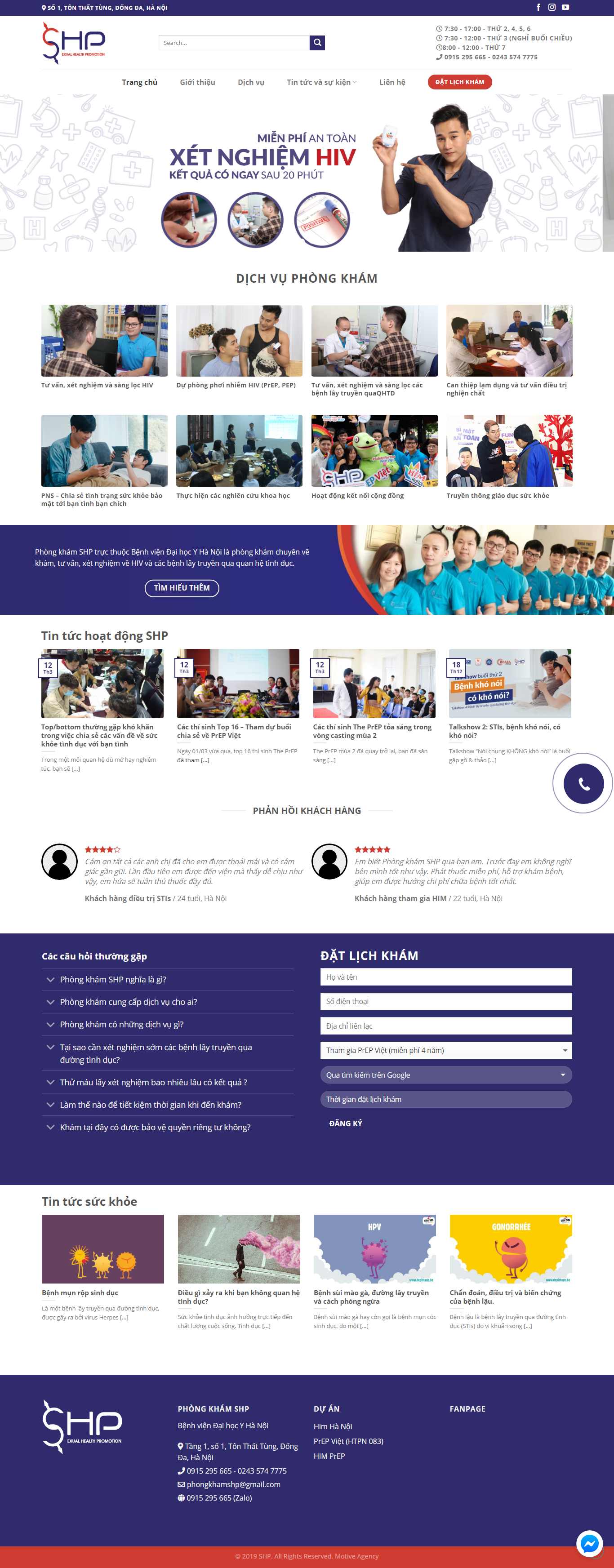 Thiết kế Website phòng khám tư nhân - songhanhphuc.info - VietWebGroup.Vn