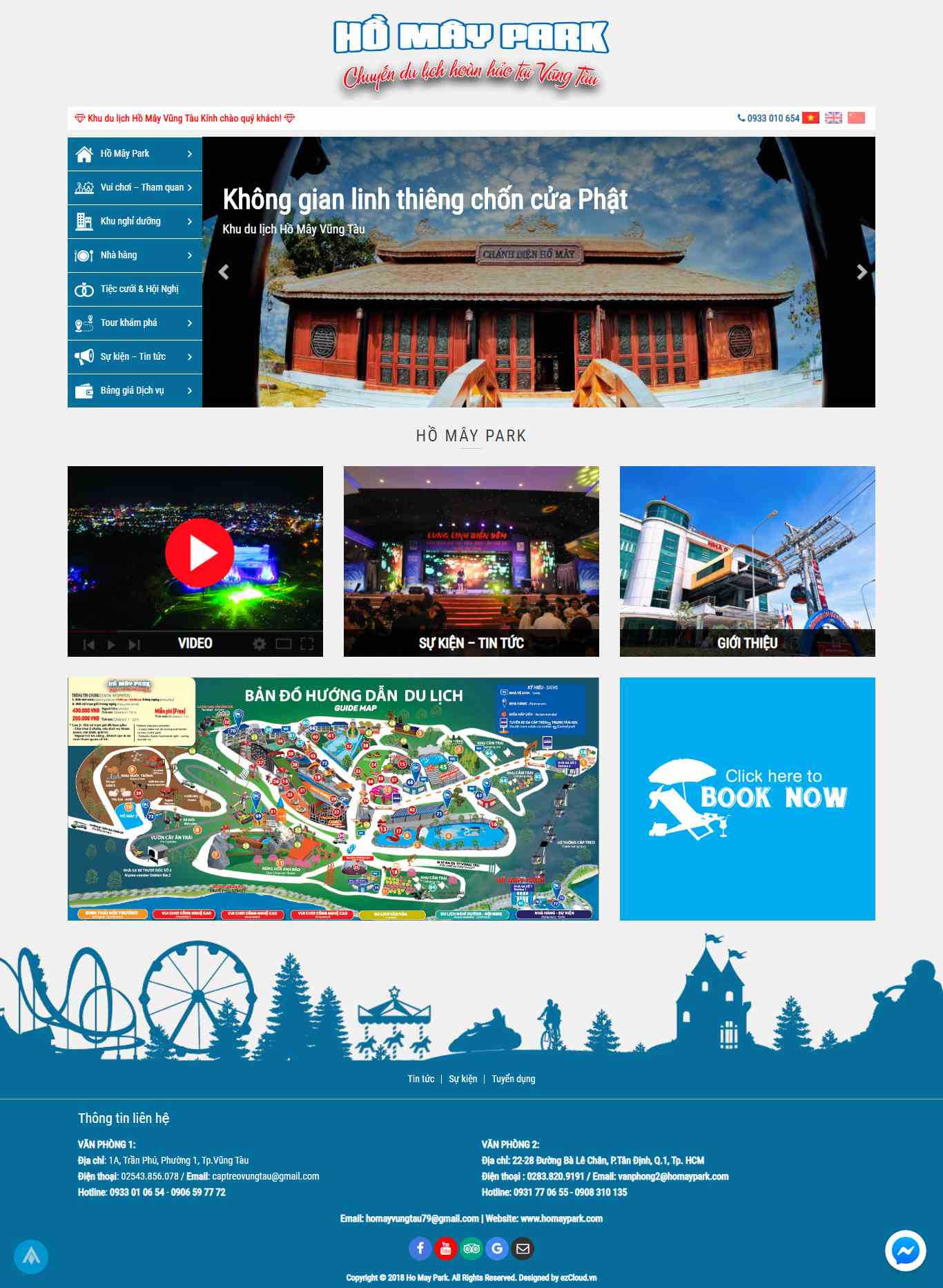 Thiết kế Website khu du lịch - homaypark.com - VietWebGroup.Vn
