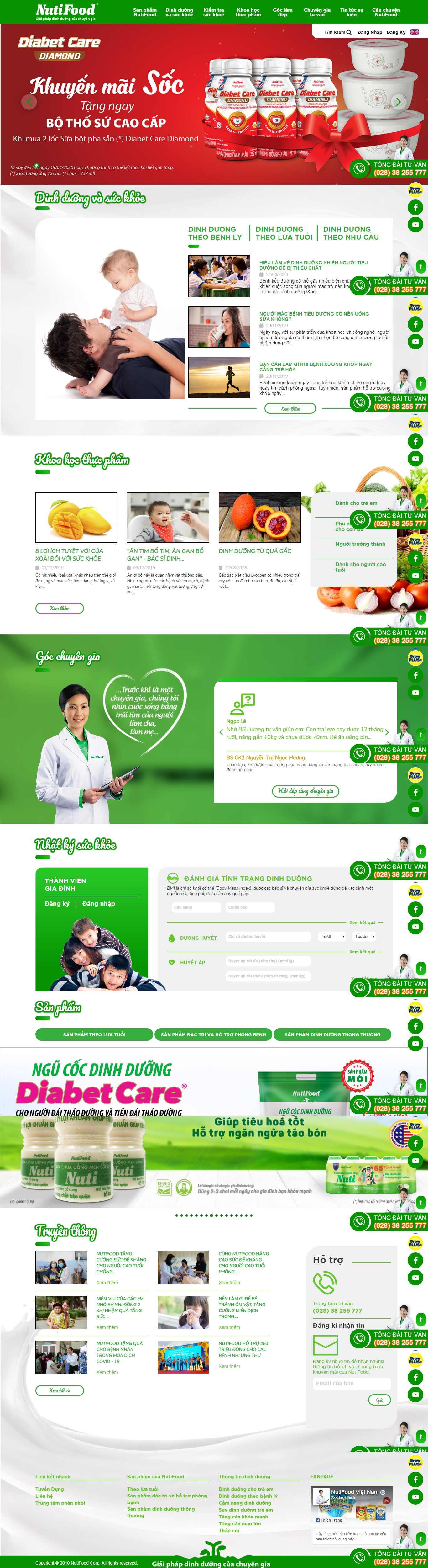 Thiết kế Website công ty sữa - nutifood.com.vn - VietWebGroup.Vn