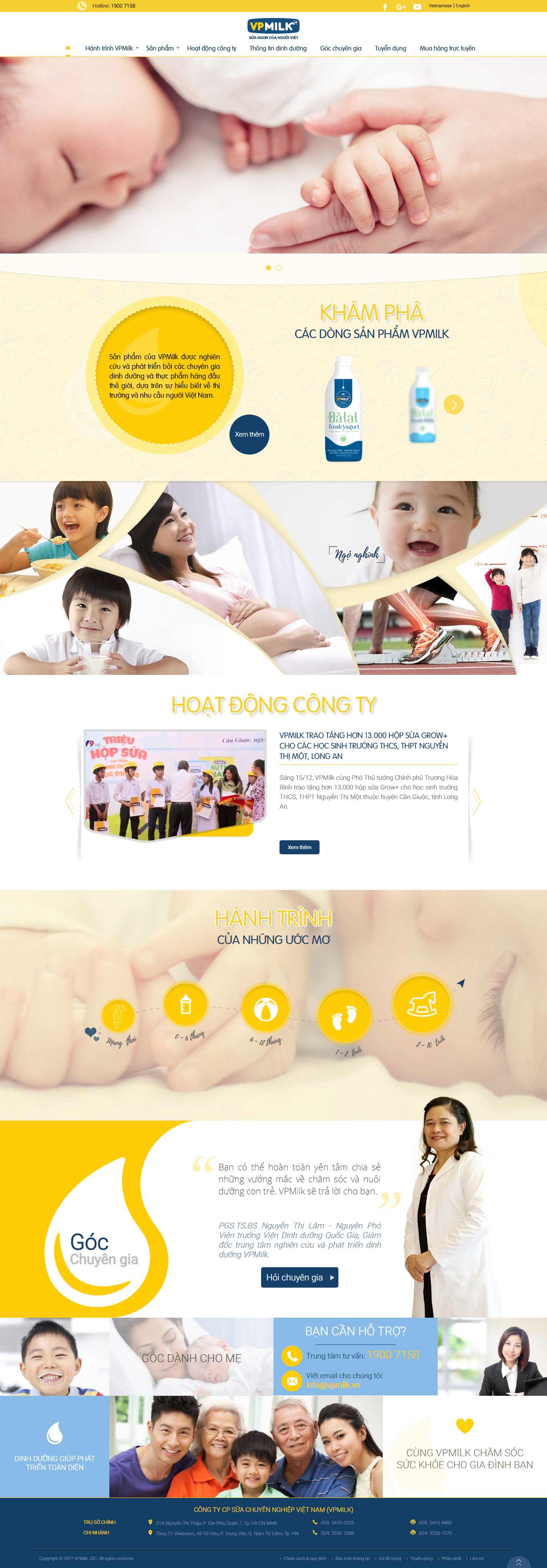 Thiết kế Website công ty sữa - vpmilk.vn - VietWebGroup.Vn
