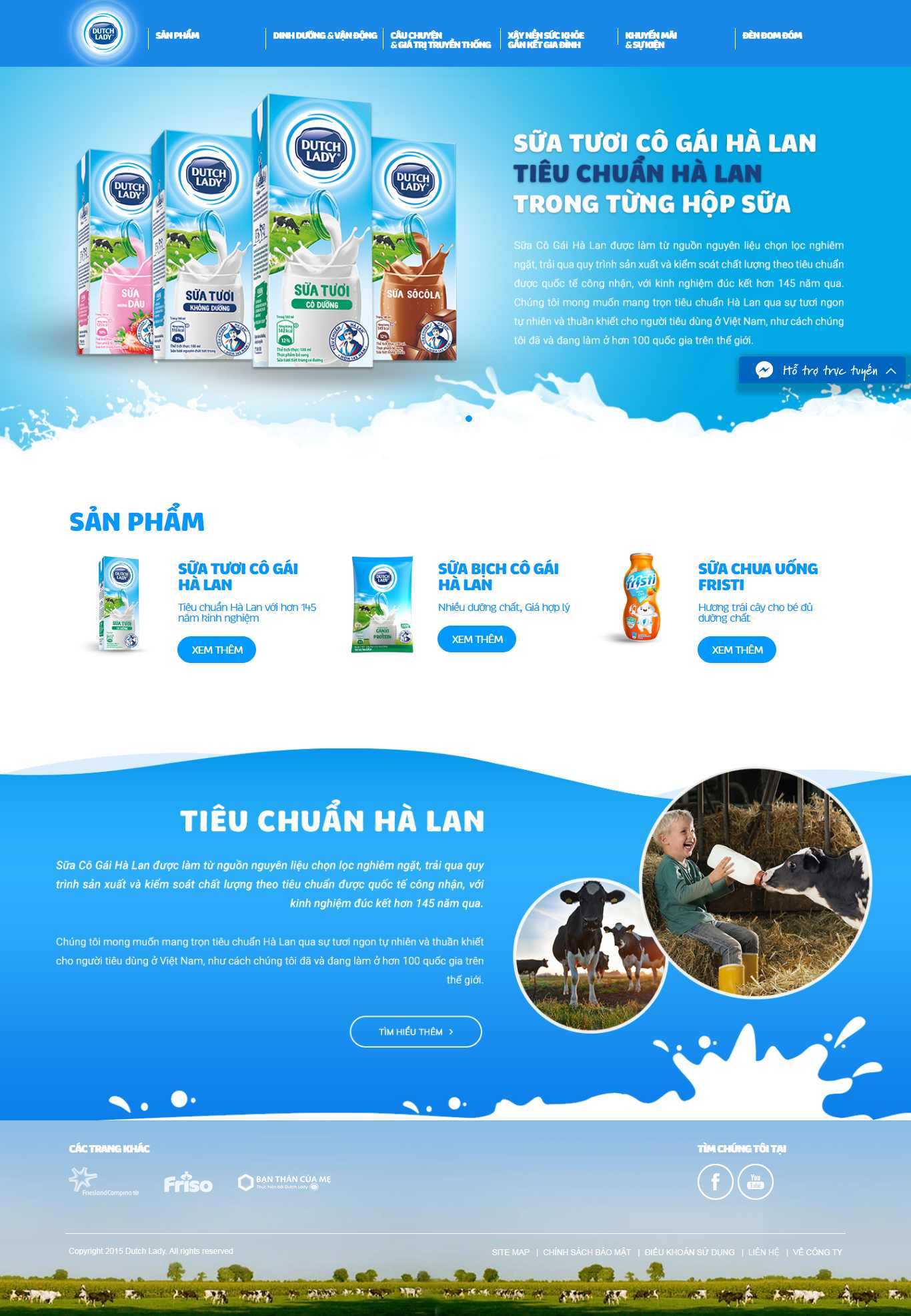 Thiết kế Website công ty sữa - dutchlady.com.vn - VietWebGroup.Vn