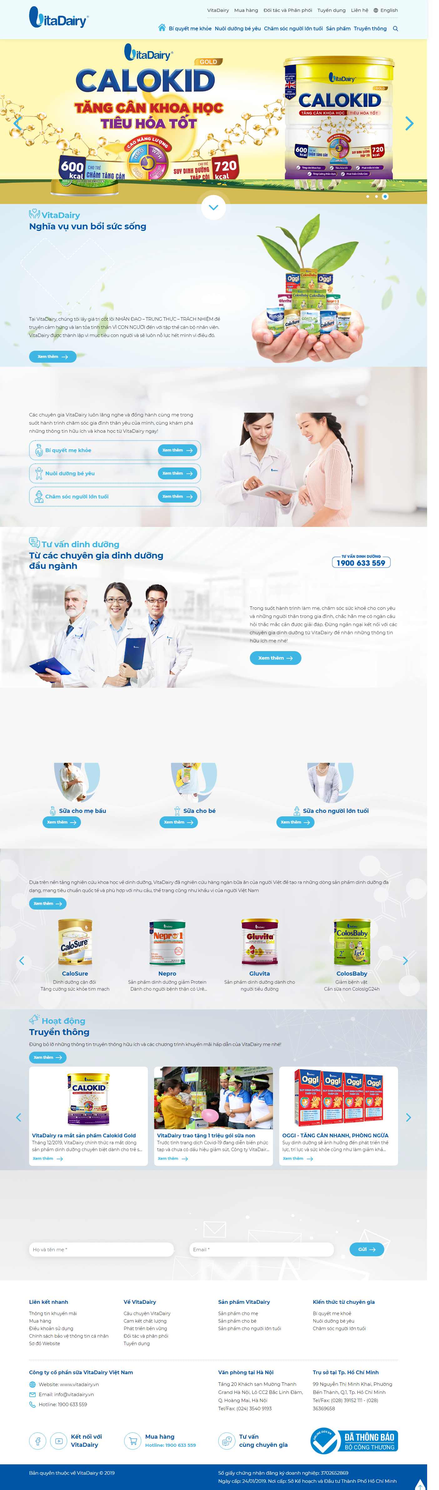 Thiết kế Website công ty sữa - vitadairy.vn - VietWebGroup.Vn