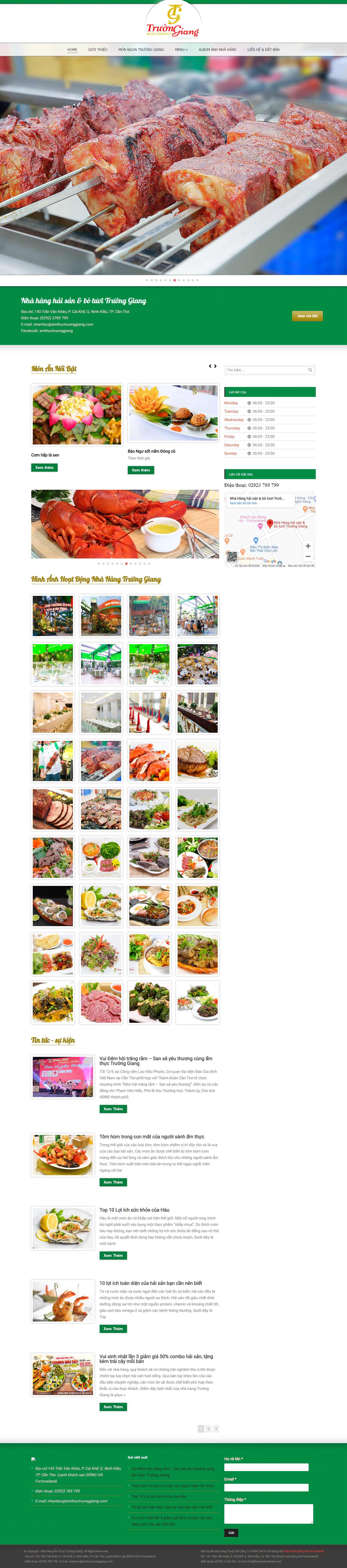 Thiết kế Website nhà hàng ẩm thực - amthuctruonggiang.com - VietWebGroup.Vn