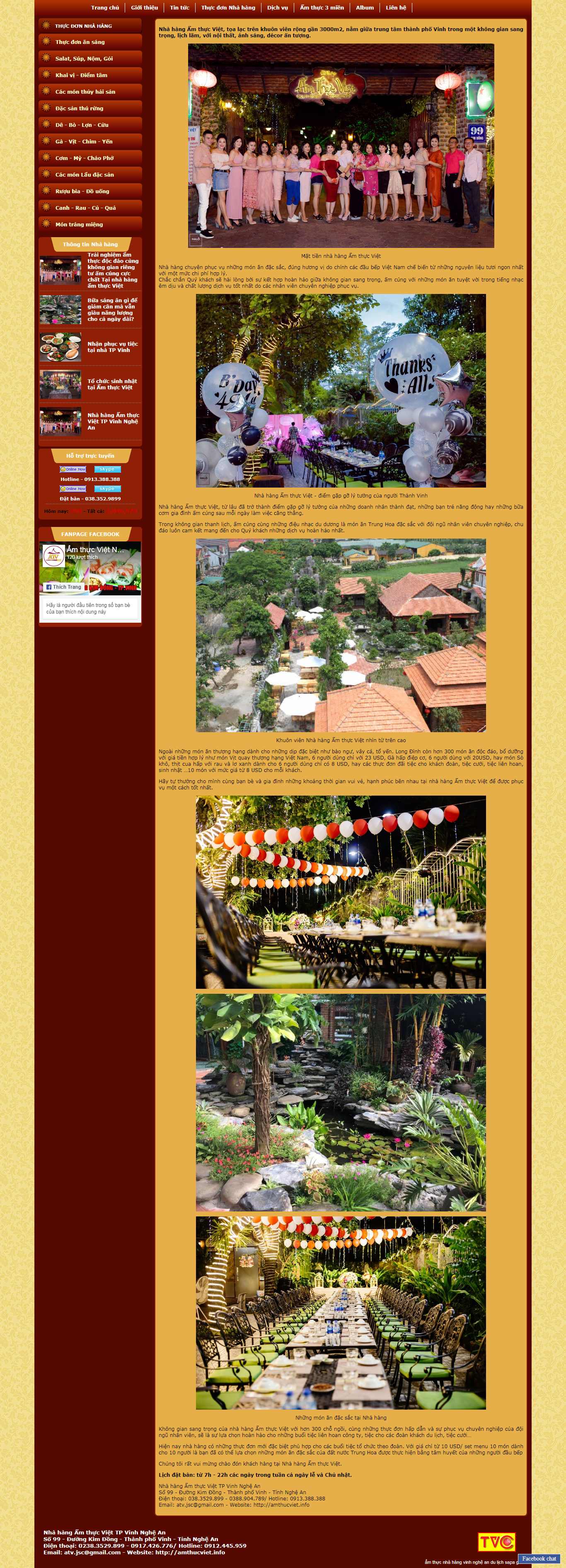 Thiết kế Website nhà hàng ẩm thực - amthucviet.info - VietWebGroup.Vn
