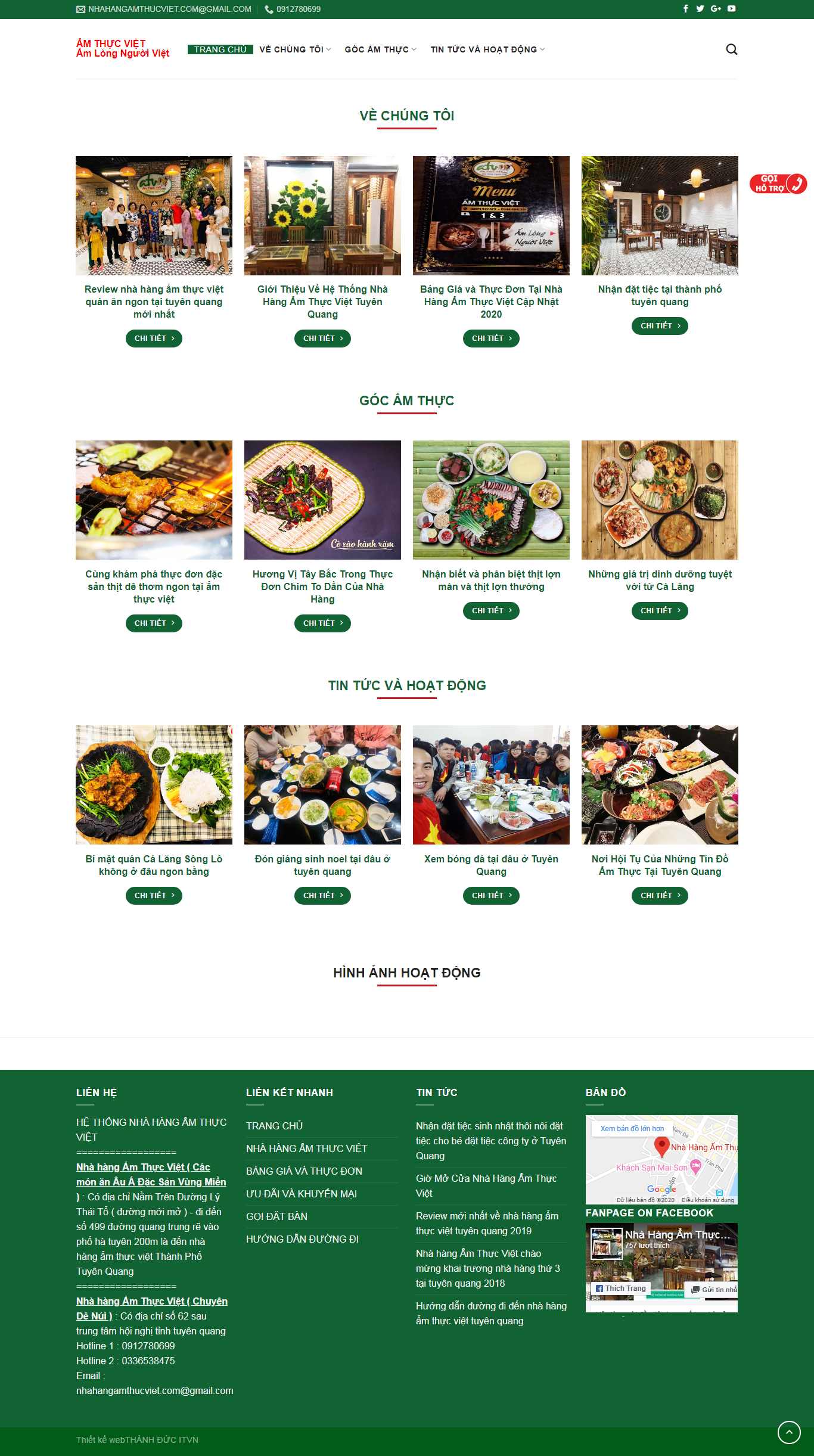 Thiết kế Website nhà hàng ẩm thực - nhahangamthucviet.com - VietWebGroup.Vn