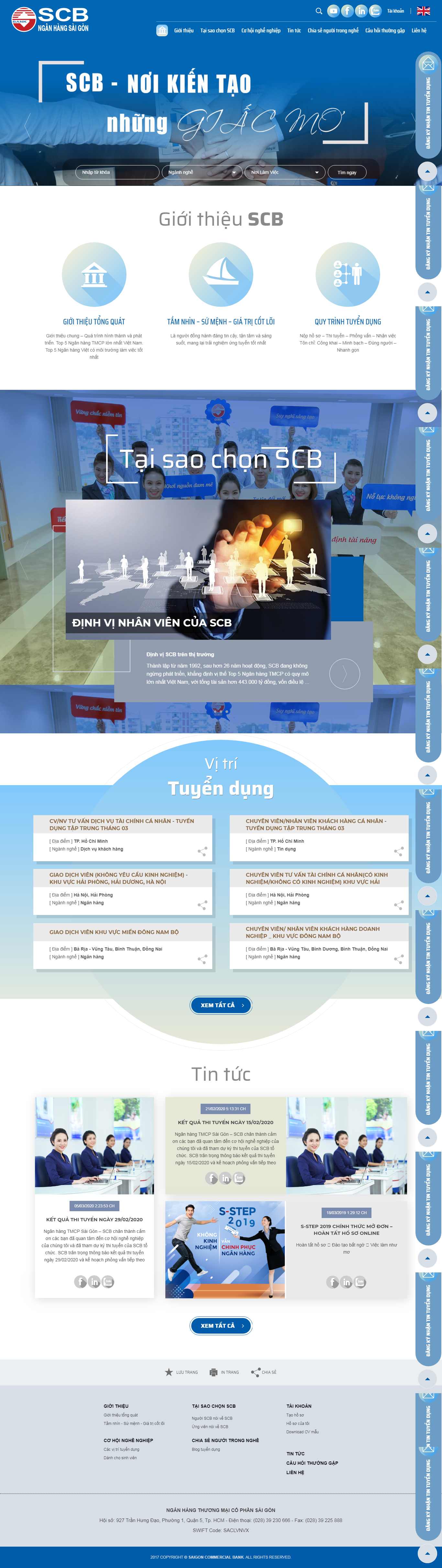Thiết kế Website tuyển dụng lao động - tuyendung.scb.com.vn - VietWebGroup.Vn