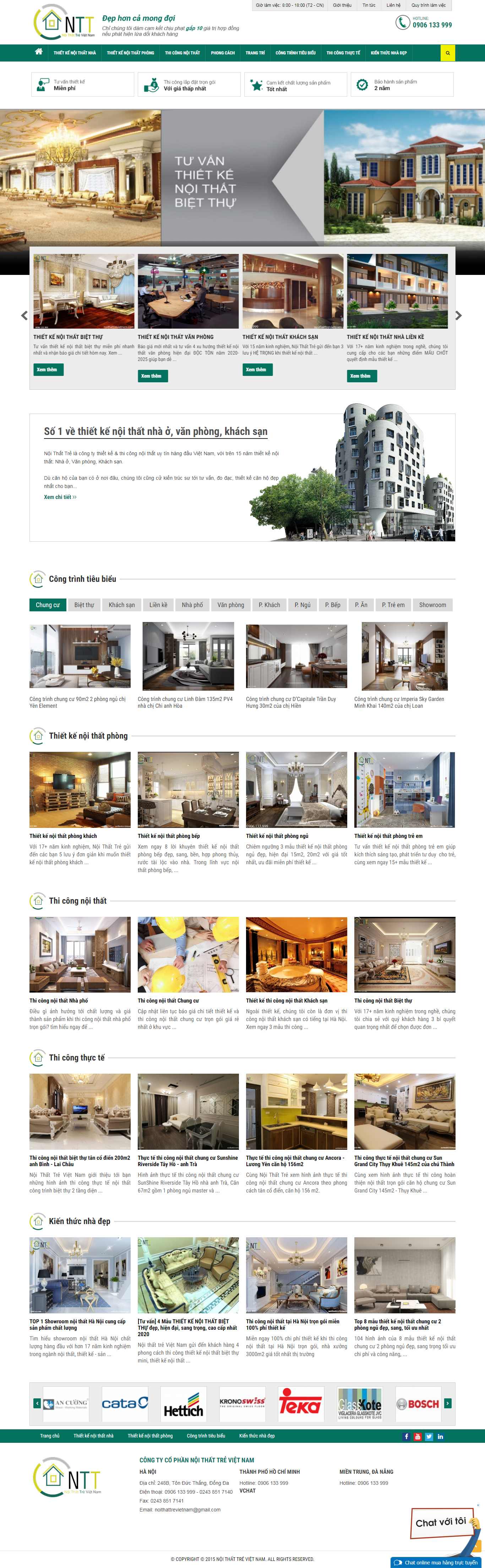Thiết kế Website thi công nội thất - noithattrevietnam.com - VietWebGroup.Vn