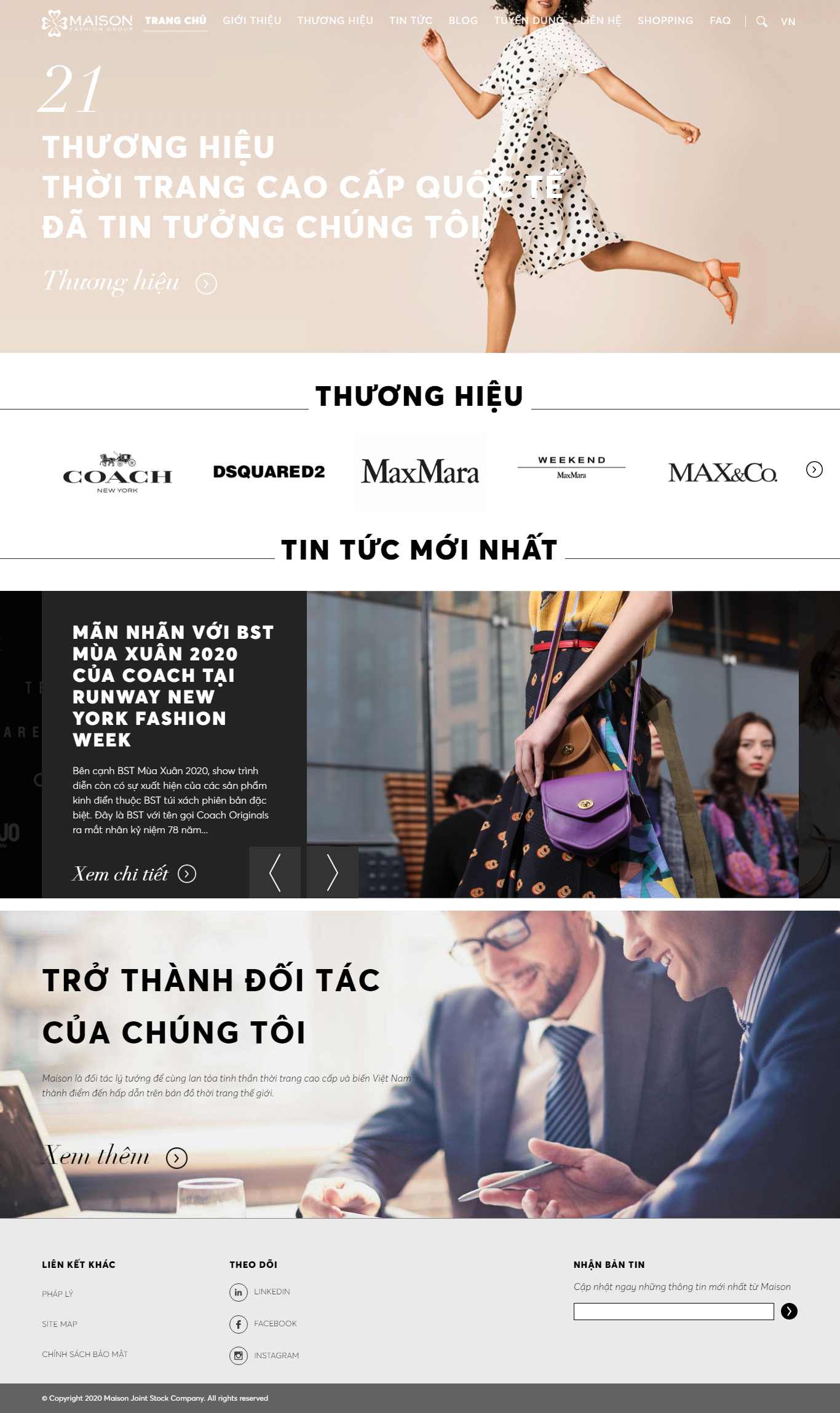 Thiết kế Website phân phối sản phẩm - www.maisonjsc.com - VietWebGroup.Vn