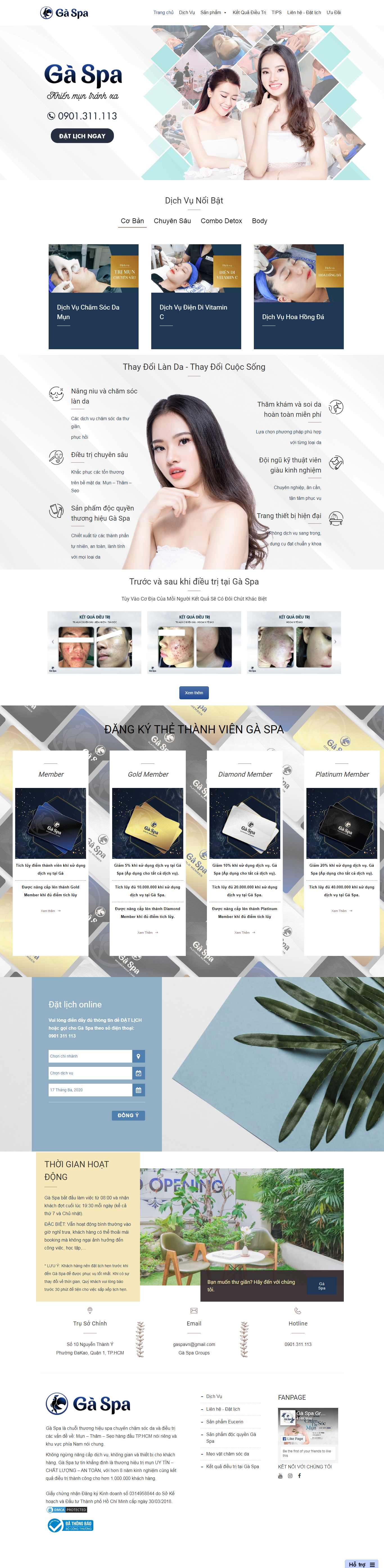 Thiết kế Website spa làm đẹp - gaspa.vn - VietWebGroup.Vn