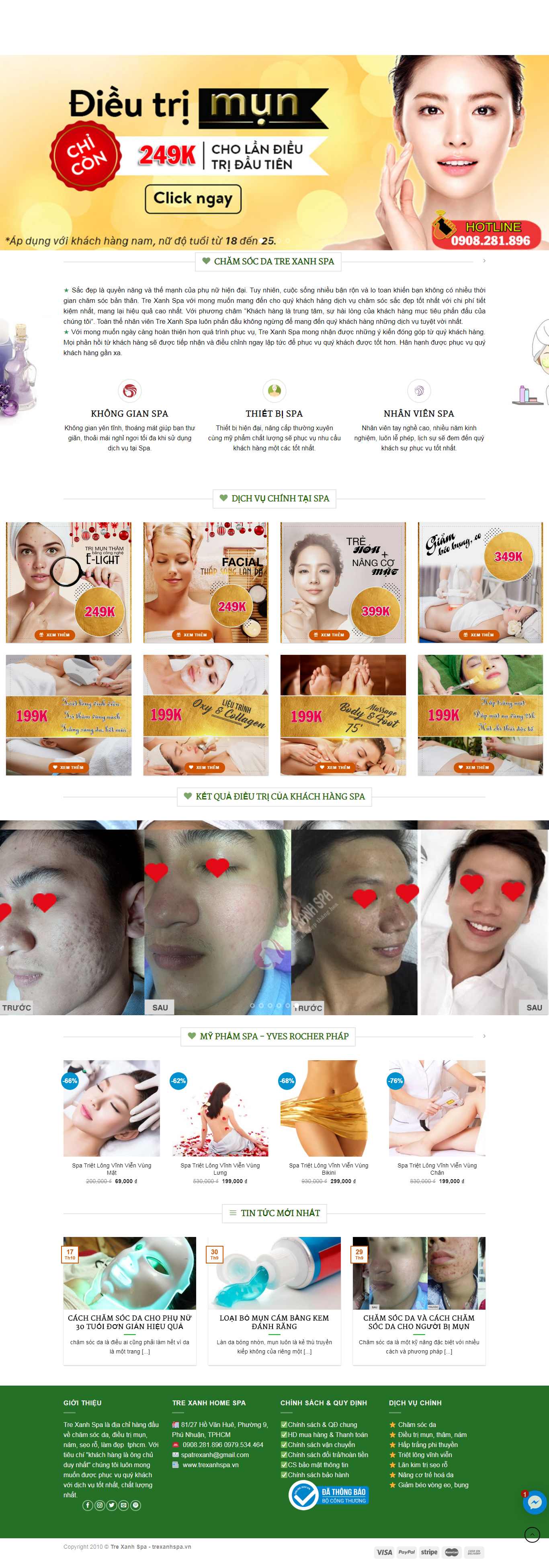 Thiết kế Website spa làm đẹp - trexanhspa.vn - VietWebGroup.Vn