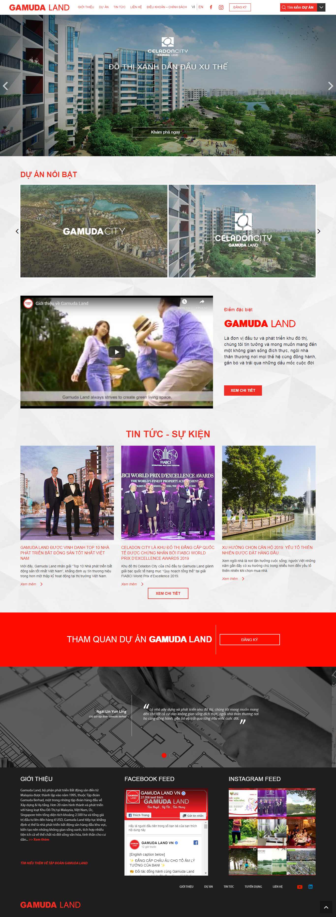Thiết kế Website dự án bất động sản - gamudaland.com.vn - VietWebGroup.Vn