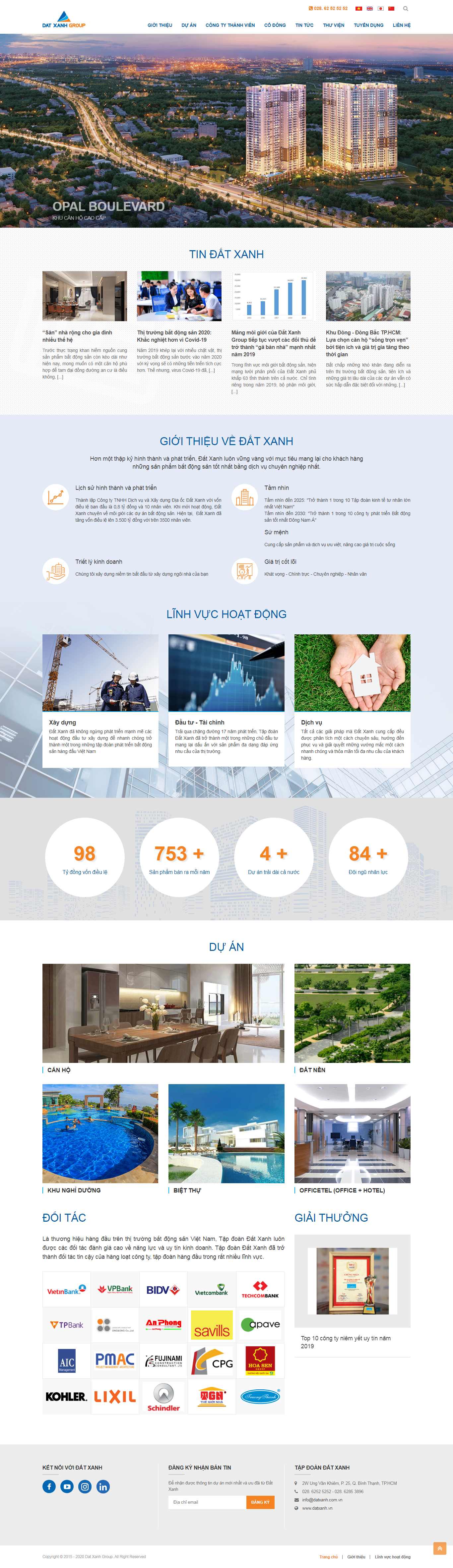 Thiết kế Website dự án bất động sản - www.datxanh.vn - VietWebGroup.Vn