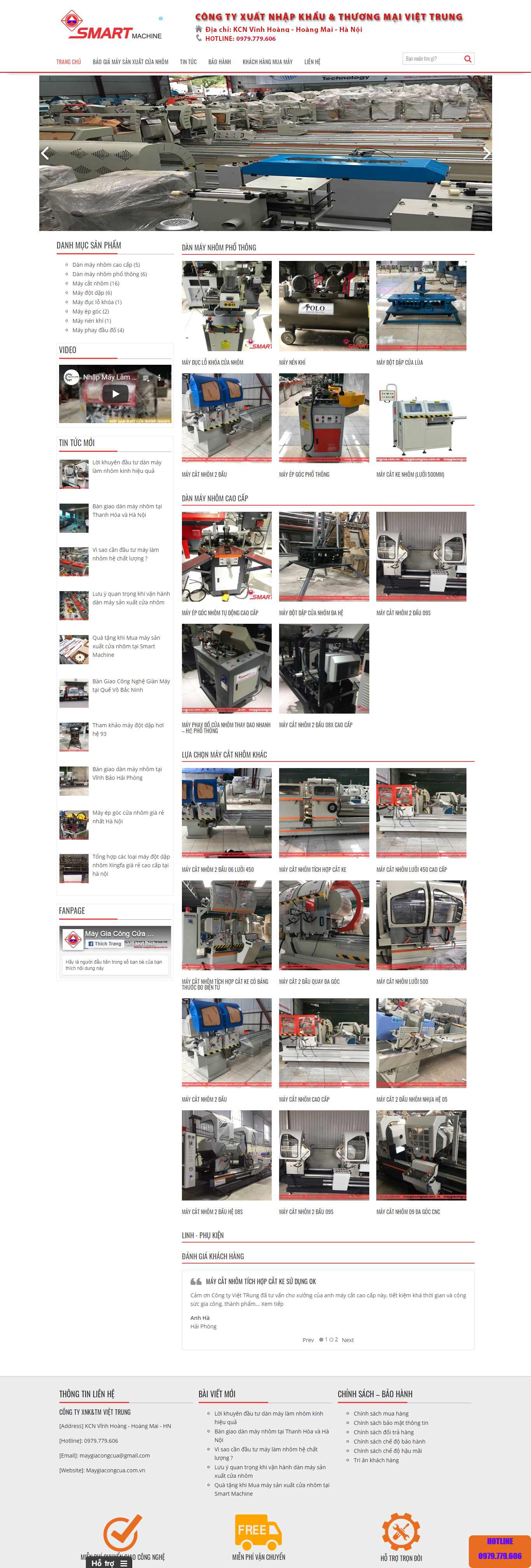 Thiết kế Website máy làm cửa nhôm - maygiacongcua.com.vn - VietWebGroup.Vn