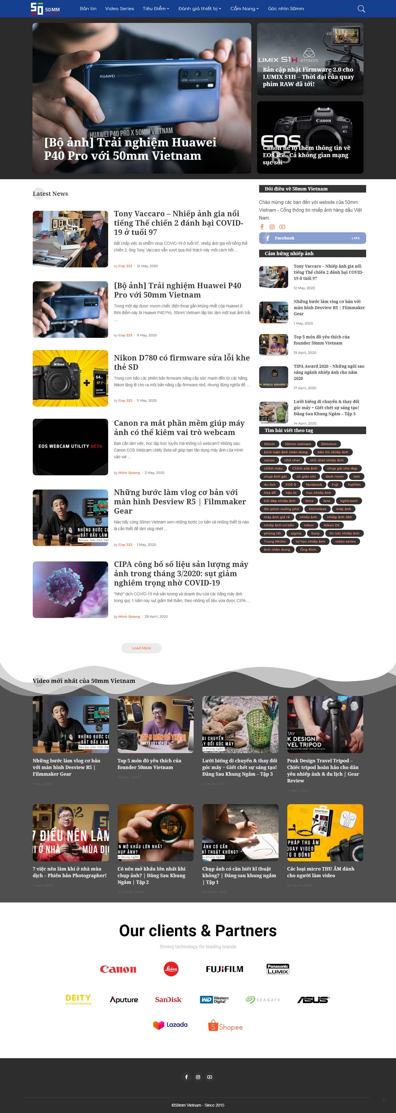 Thiết kế Website nghệ thuật - nhiếp ảnh - www.50mm.vn - VietWebGroup.Vn
