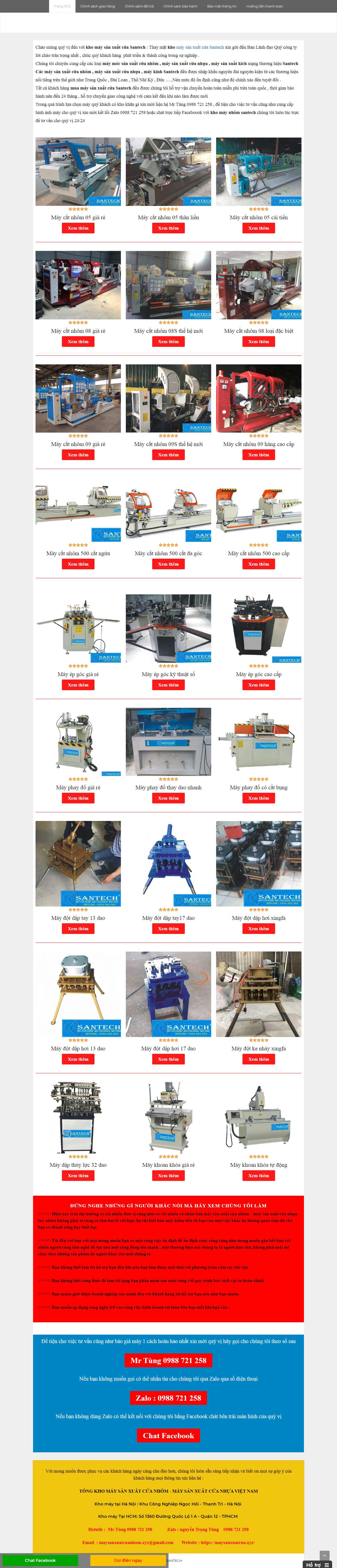 Thiết kế Website máy làm cửa nhôm - maysanxuatcua.xyz - VietWebGroup.Vn