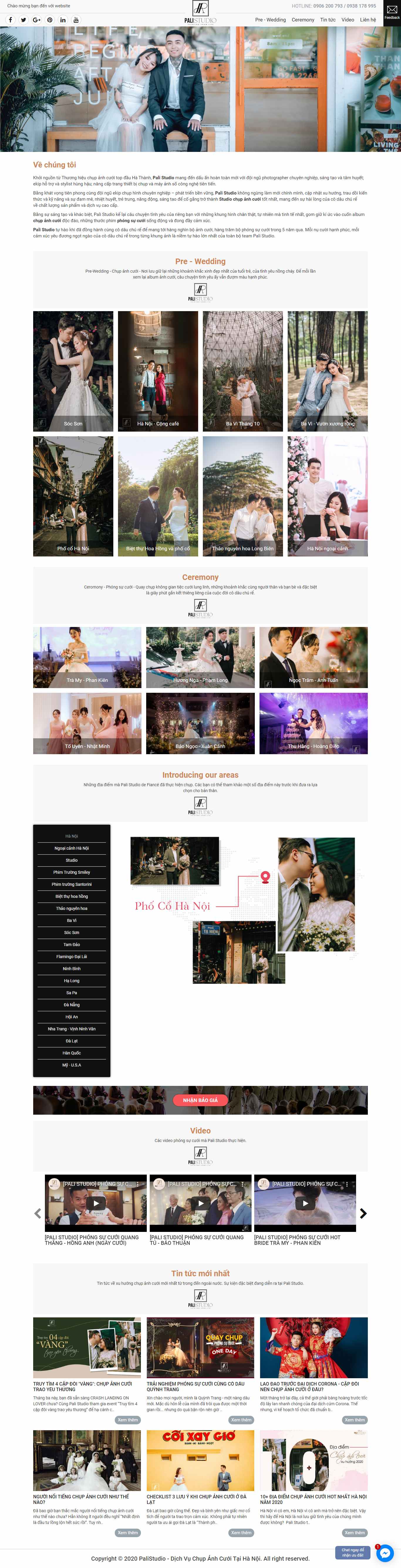 Thiết kế Website studio chụp ảnh cưới - www.palistudio.com - VietWebGroup.Vn