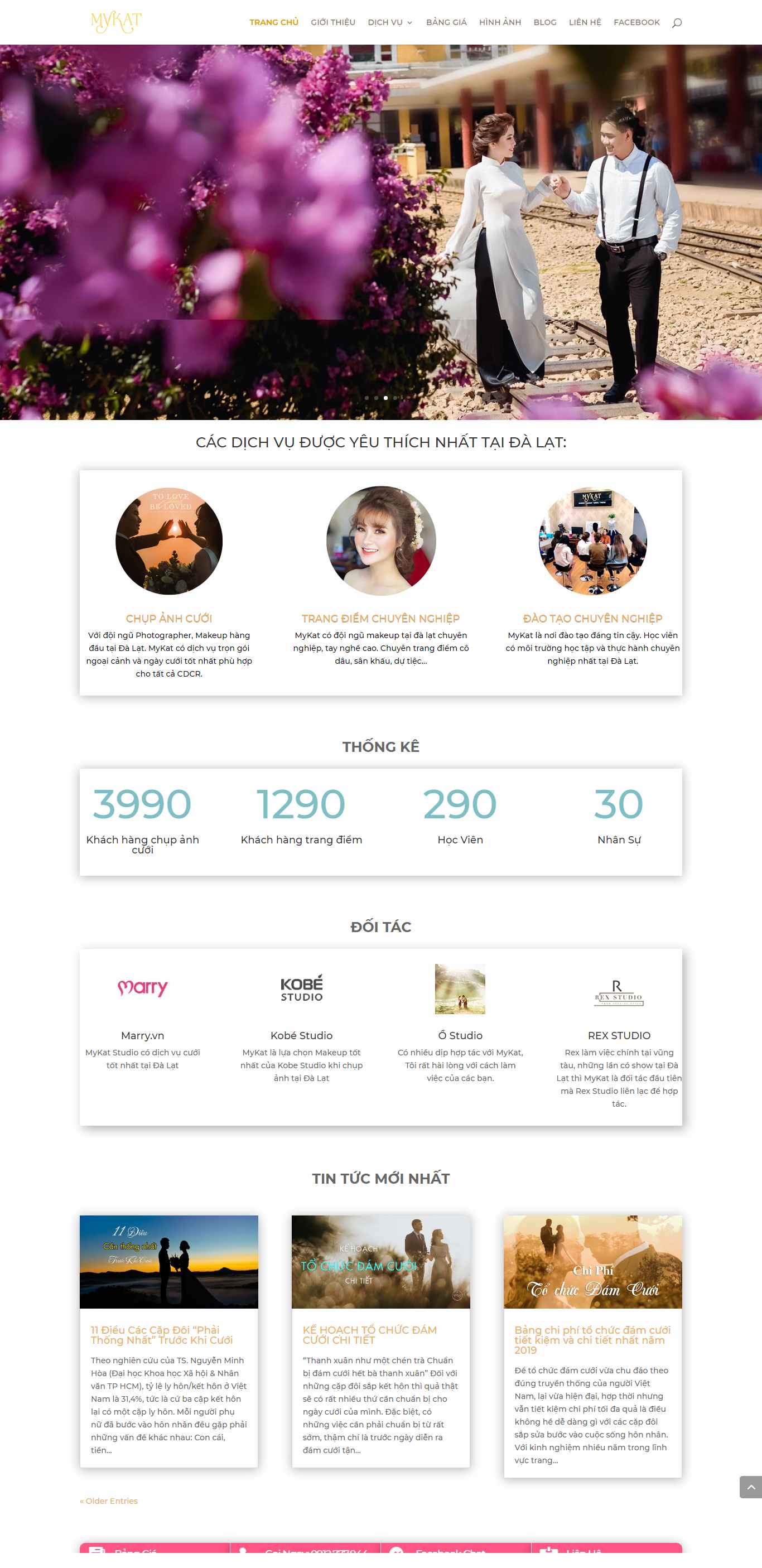 Thiết kế Website studio chụp ảnh cưới - mykatstudio.com - VietWebGroup.Vn