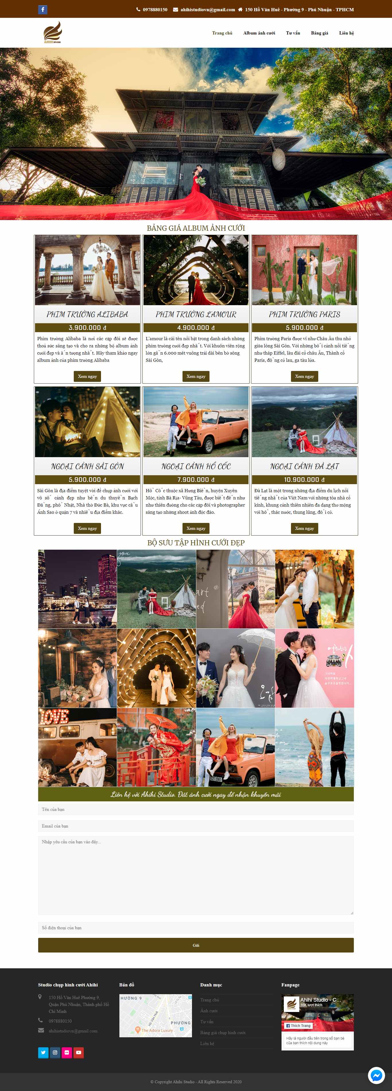 Thiết kế Website studio chụp ảnh cưới - ahihistudio.vn - VietWebGroup.Vn