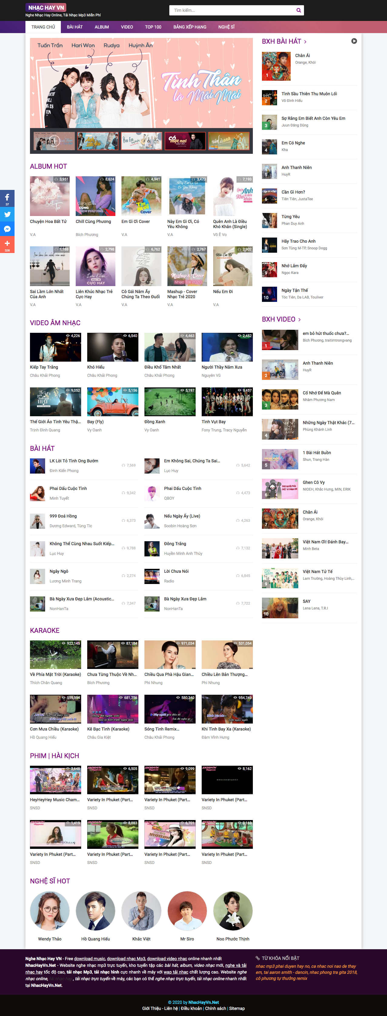 Thiết kế Website nhạc - nhachayvn.net - VietWebGroup.Vn