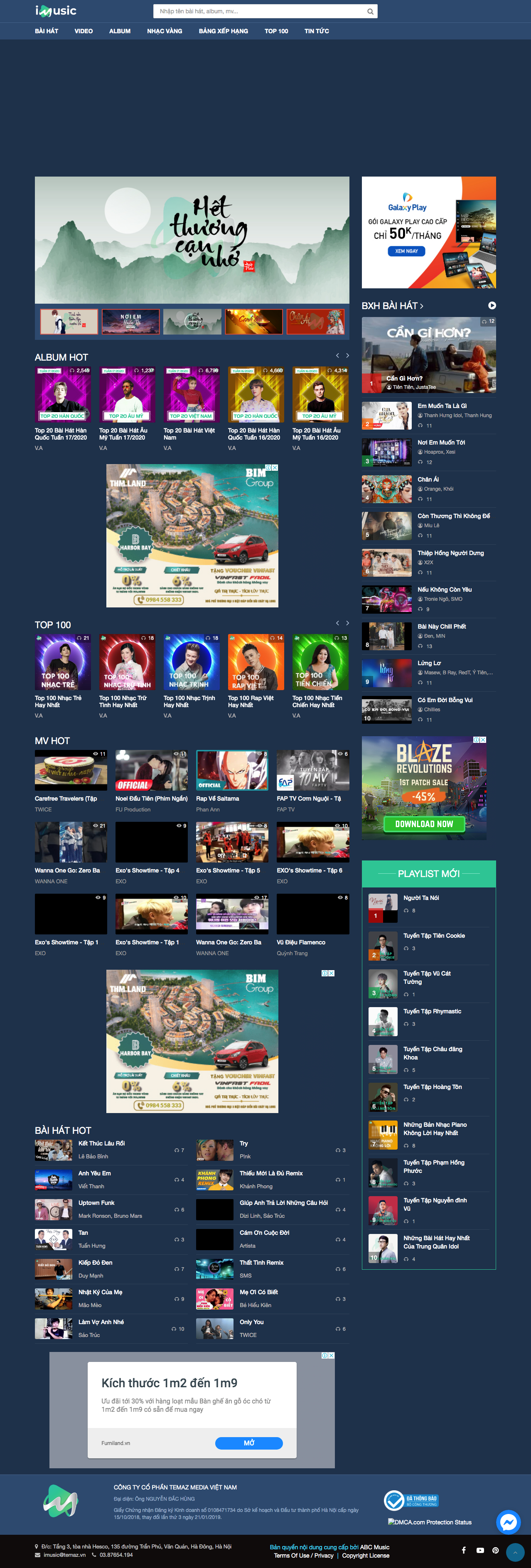 Thiết kế Website nhạc - imusic.vn - VietWebGroup.Vn