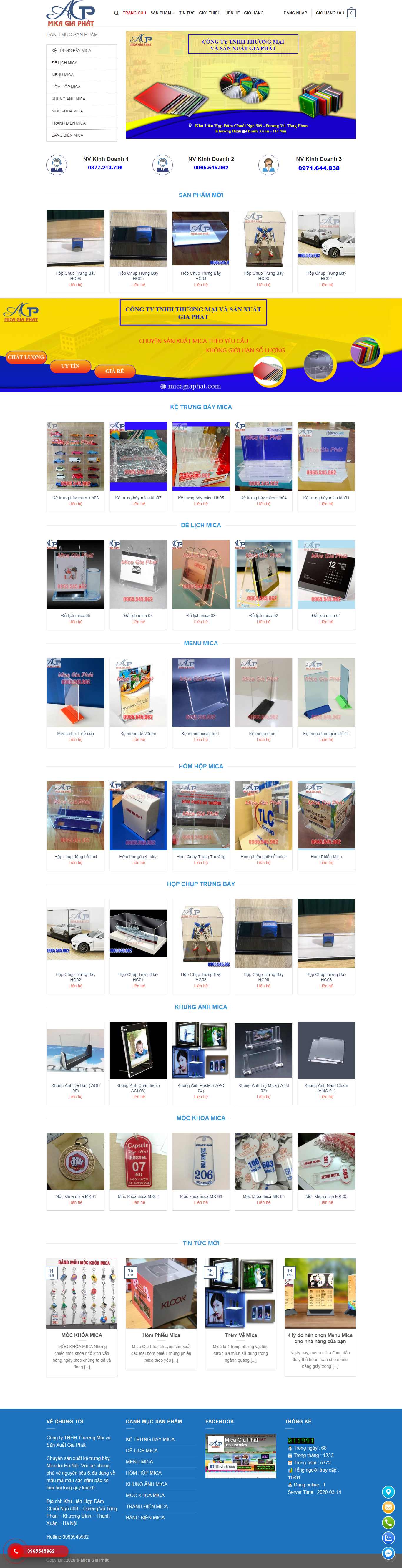 Thiết kế Website sản phẩm nhựa MICA - micagiaphat.com - VietWebGroup.Vn
