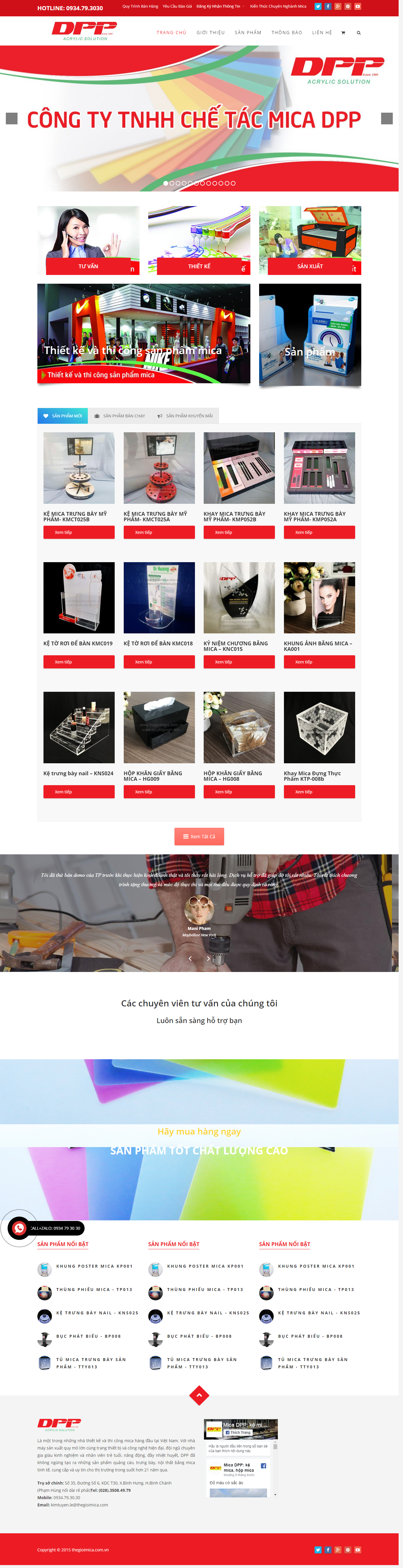 Thiết kế Website sản phẩm nhựa MICA - thegioimica.com.vn - VietWebGroup.Vn