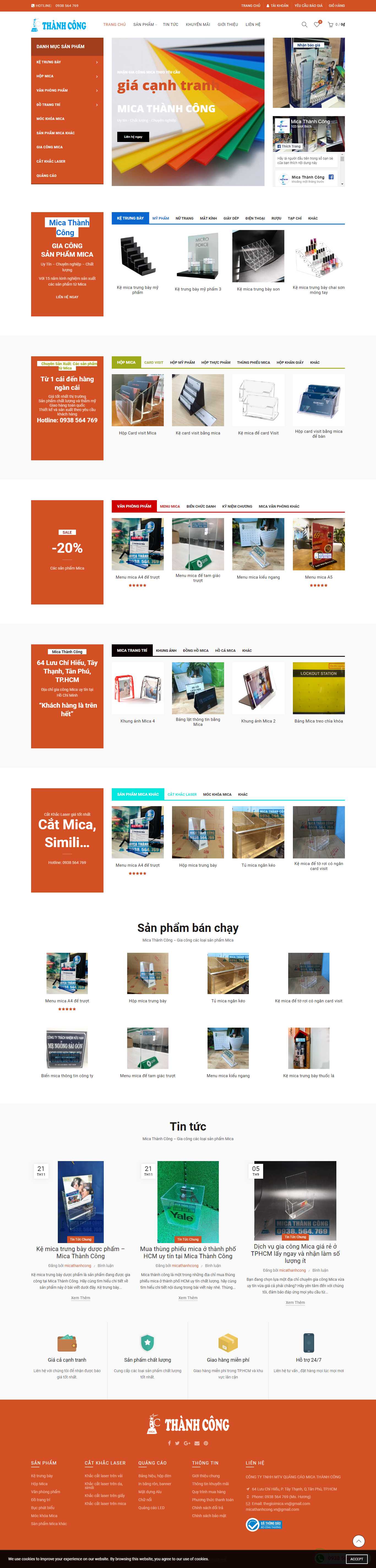 Thiết kế Website sản phẩm nhựa MICA - micathanhcong.vn - VietWebGroup.Vn