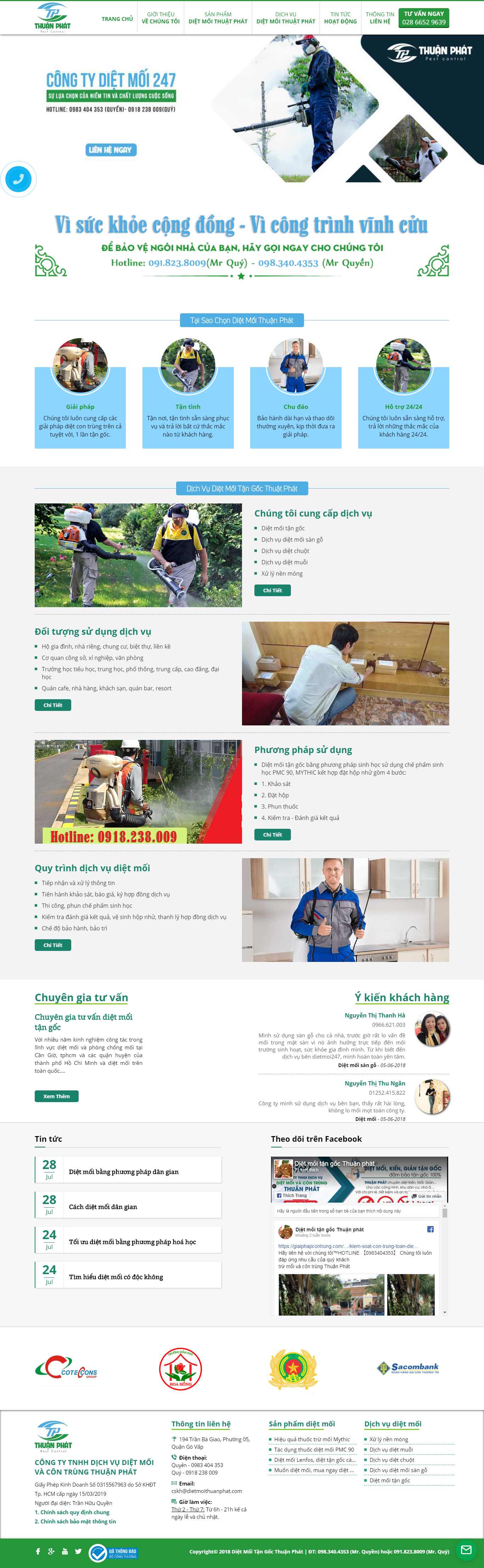 Thiết kế Website dịch vụ diệt mối - www.dietmoithuanphat.com - VietWebGroup.Vn