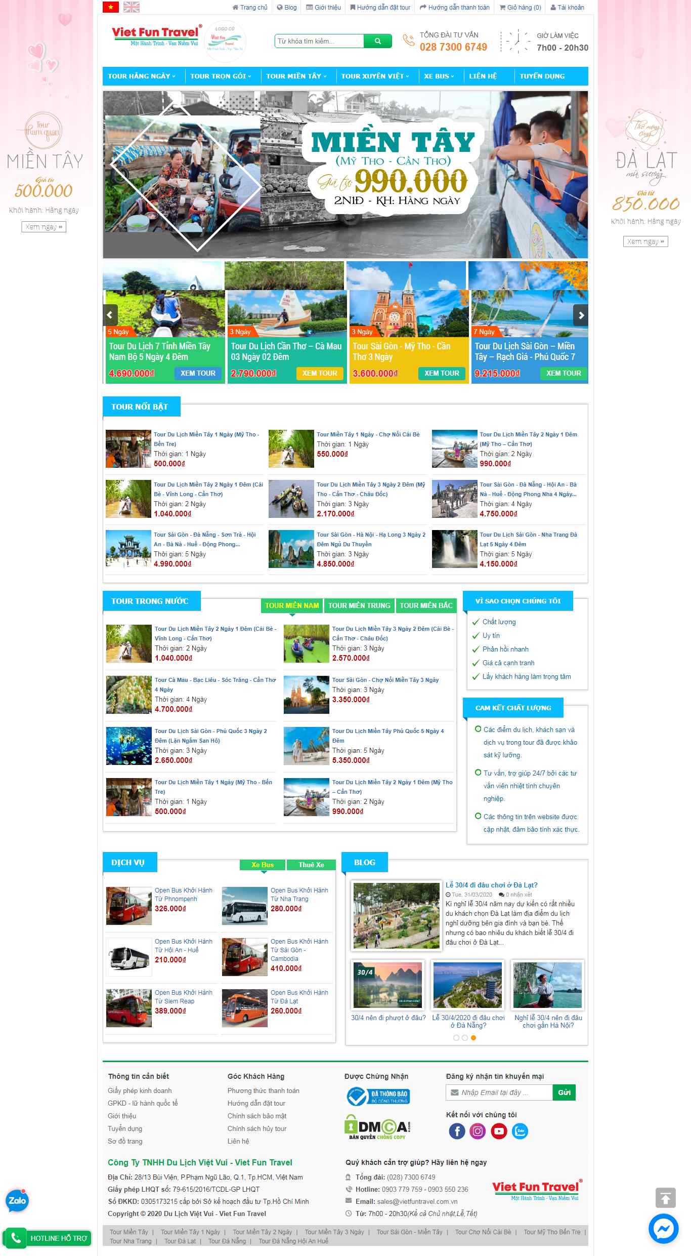 Thiết kế Website tour du lịch - www.vietfuntravel.com.vn - VietWebGroup.Vn