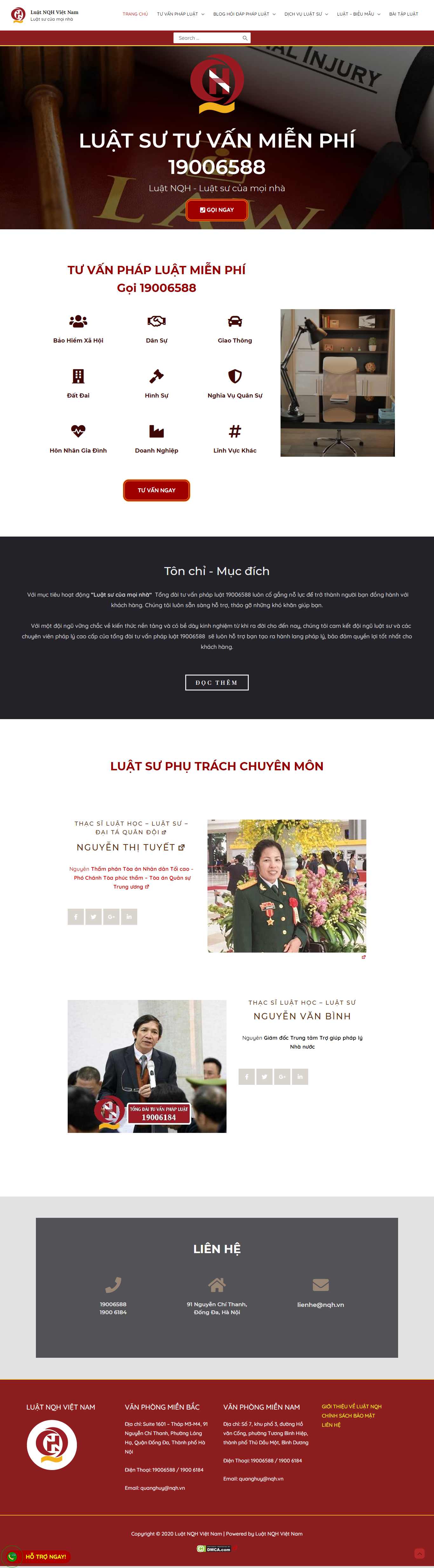 Thiết kế Website tư vấn pháp luật - luatnqh.vn - VietWebGroup.Vn