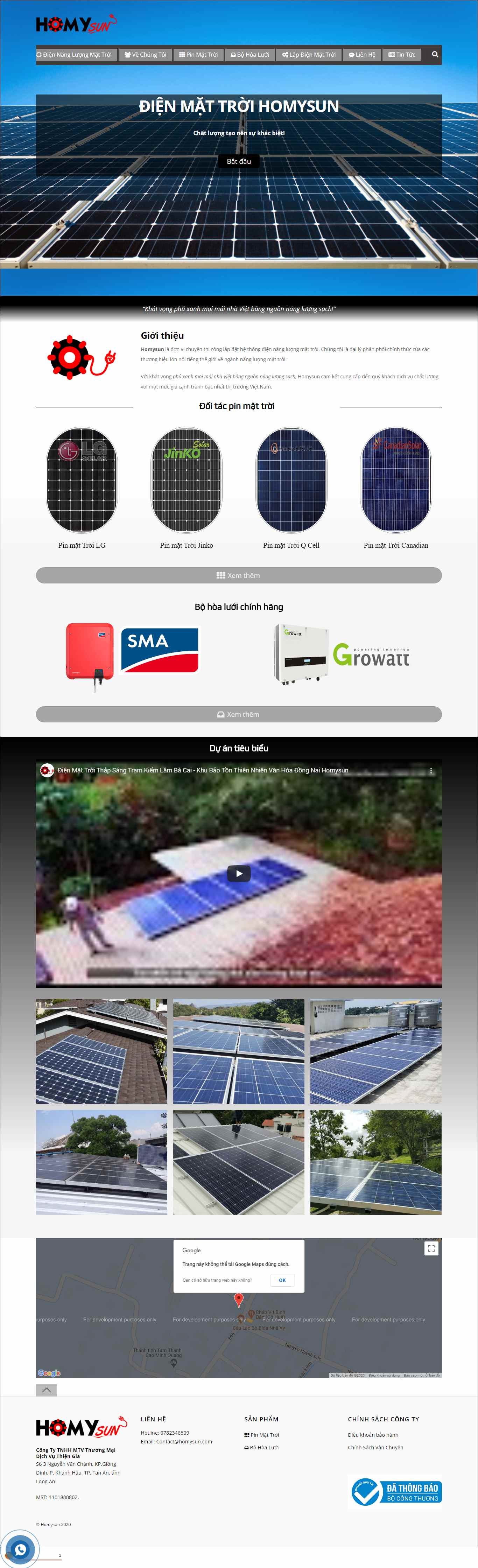 Thiết kế Website hệ thống điện mặt trời - homysun.com - VietWebGroup.Vn