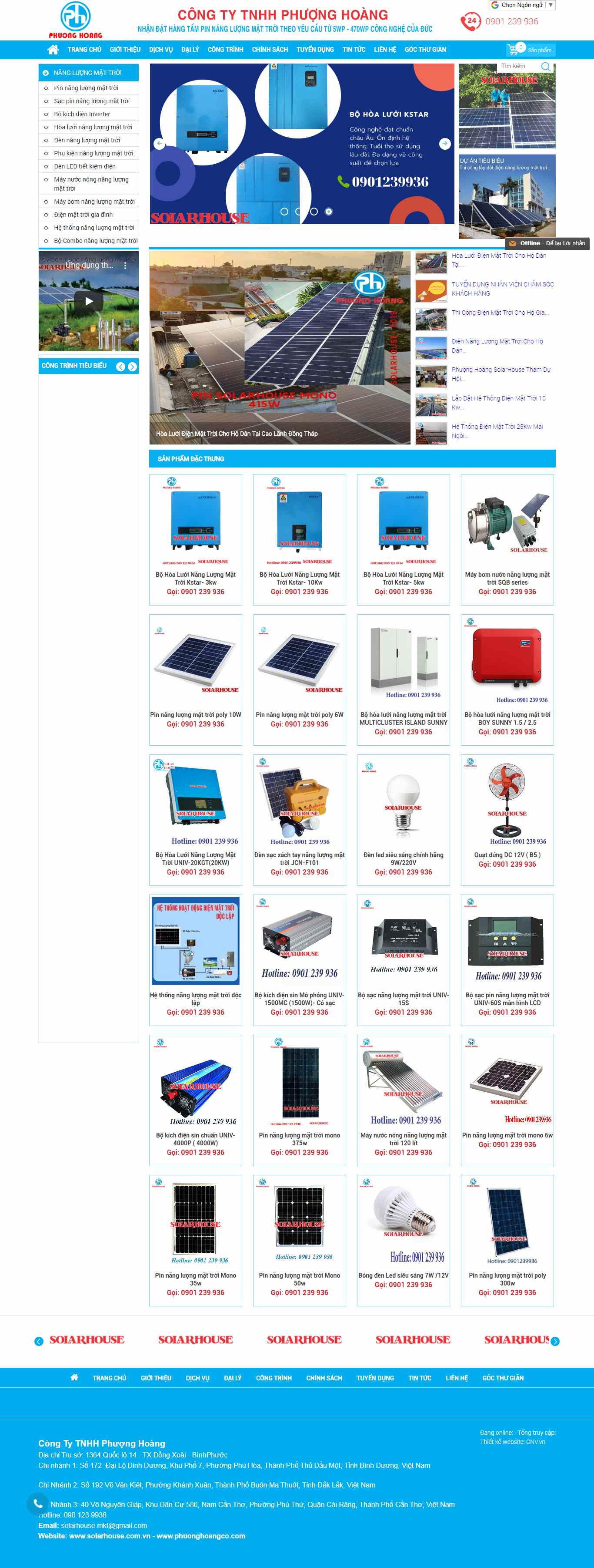 Thiết kế Website hệ thống điện mặt trời - solarhouse.com.vn - VietWebGroup.Vn