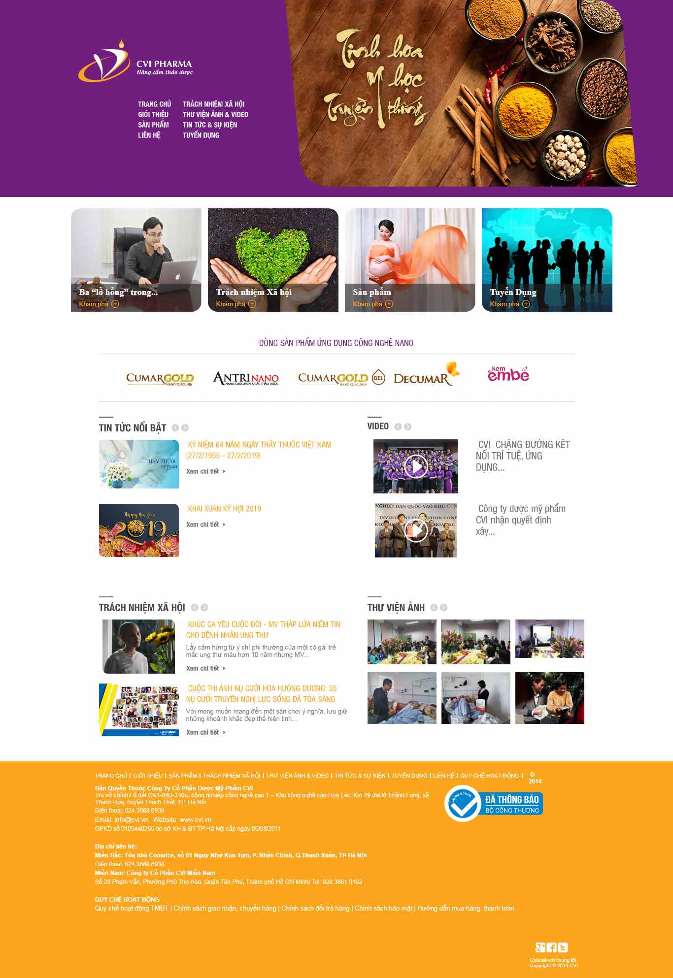 Thiết kế Website dược mỹ phẩm - cvi.vn - VietWebGroup.Vn