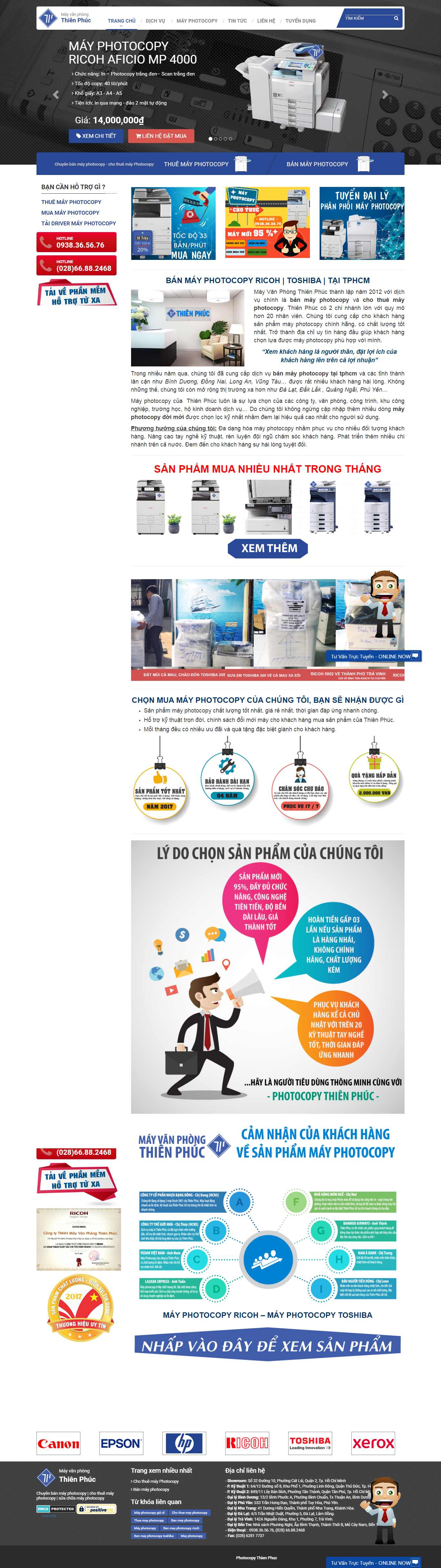 Thiết kế Website máy văn phòng - thienphuc.vn - VietWebGroup.Vn