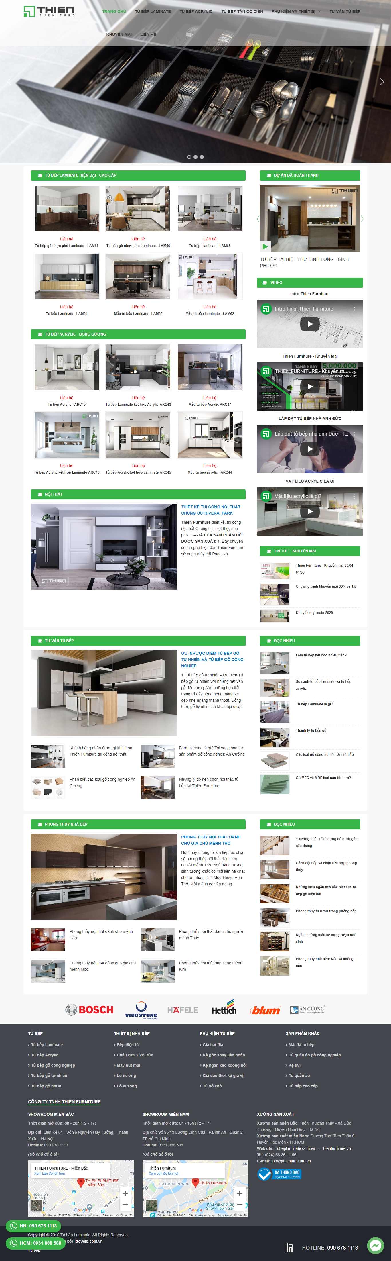 Thiết kế Website tủ bếp - tubeplaminate.com.vn - VietWebGroup.Vn