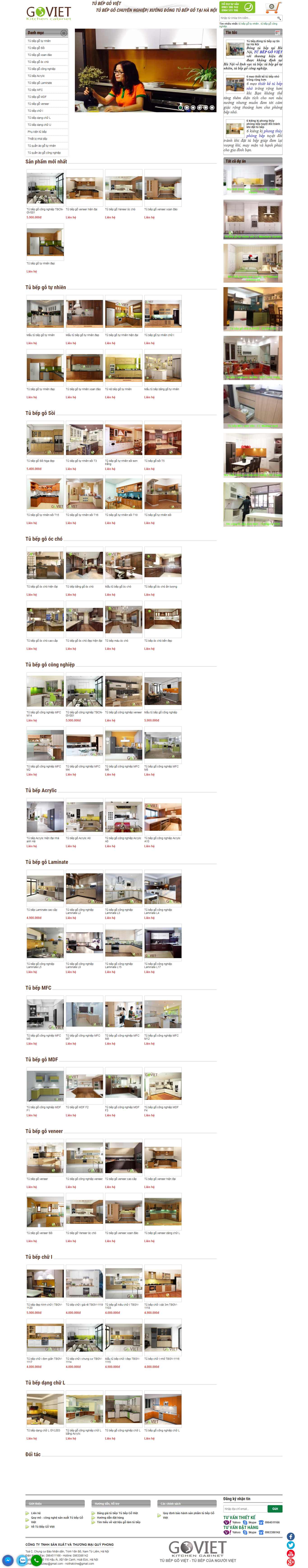 Thiết kế Website tủ bếp - tubepgoviet.vn - VietWebGroup.Vn