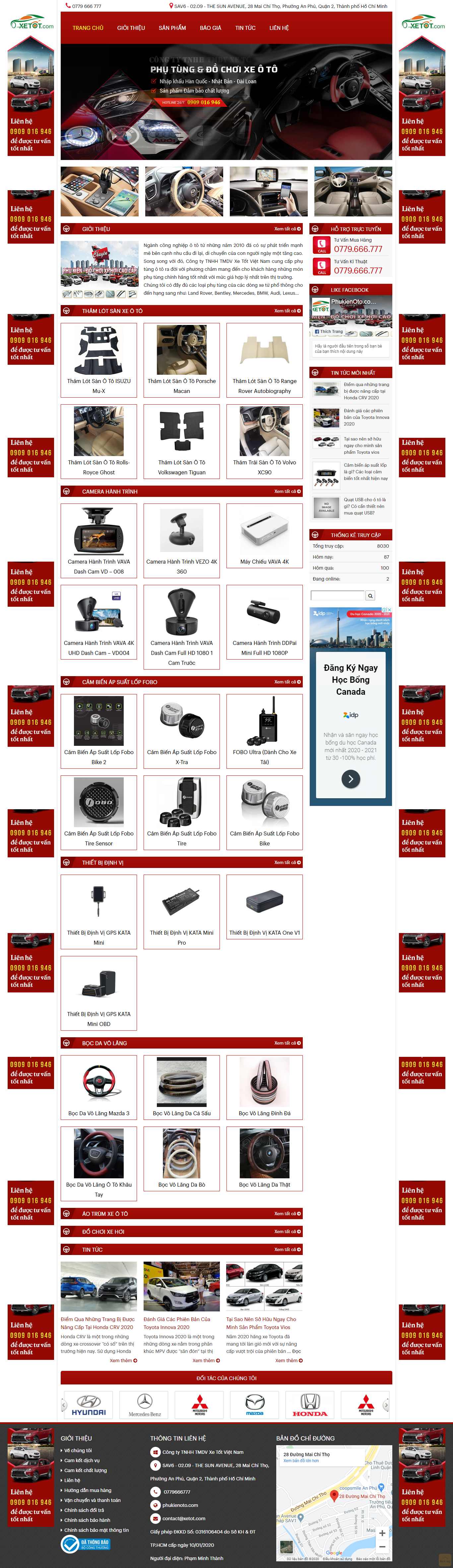 Thiết kế Website phụ kiện xe hơi - phukienoto.com - VietWebGroup.Vn