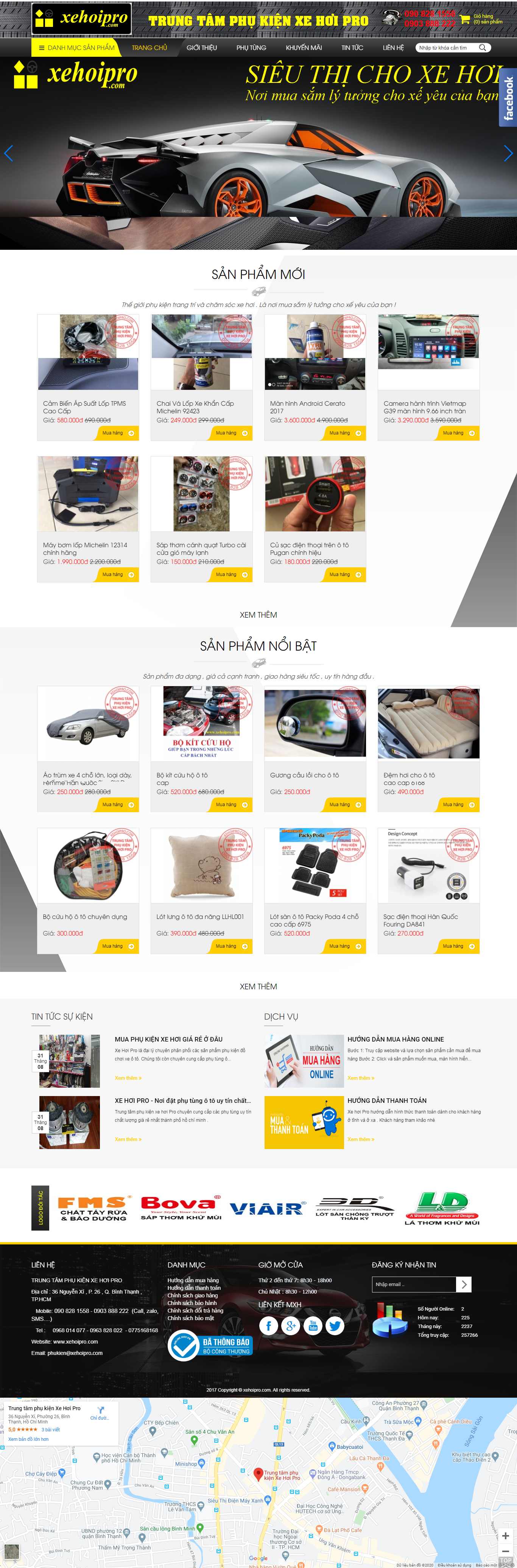 Thiết kế Website phụ kiện xe hơi - xehoipro.com - VietWebGroup.Vn